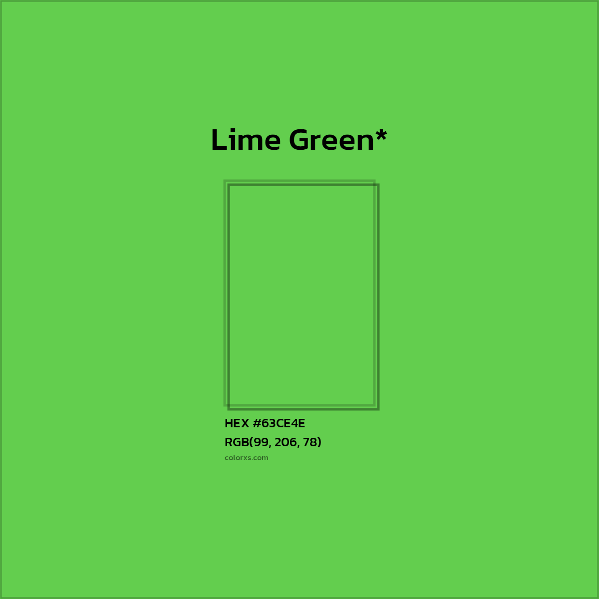 #63CE4E hex color. RGB, RYB, CMYK, HSL, HSV codes and color conversions. Matching color names, palettes, paints.