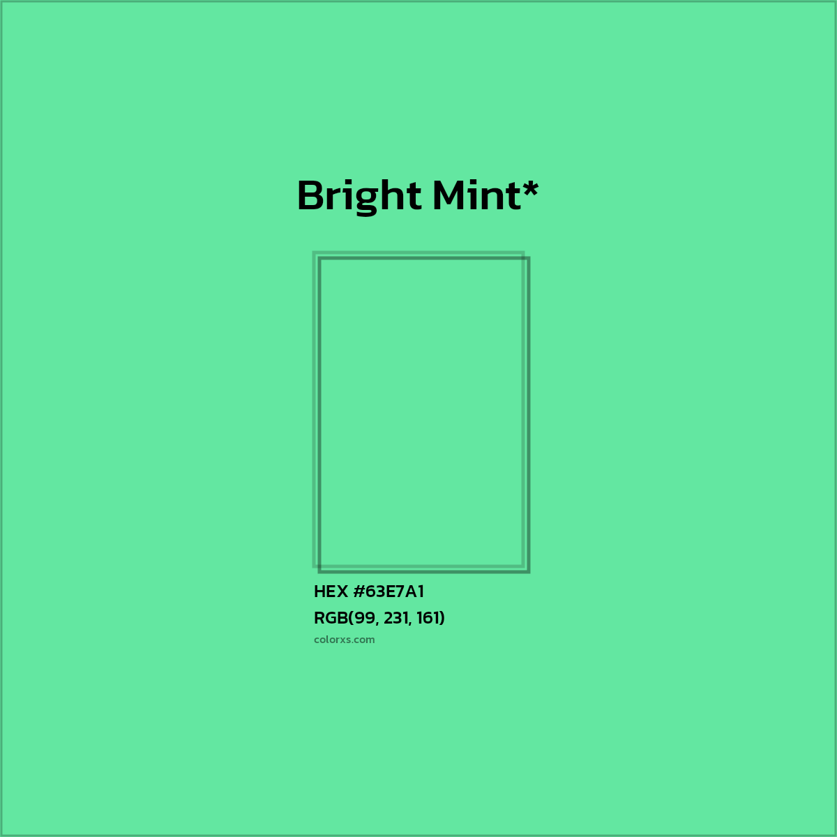 #63E7A1 hex color. RGB, RYB, CMYK, HSL, HSV codes and color conversions. Matching color names, palettes, paints.