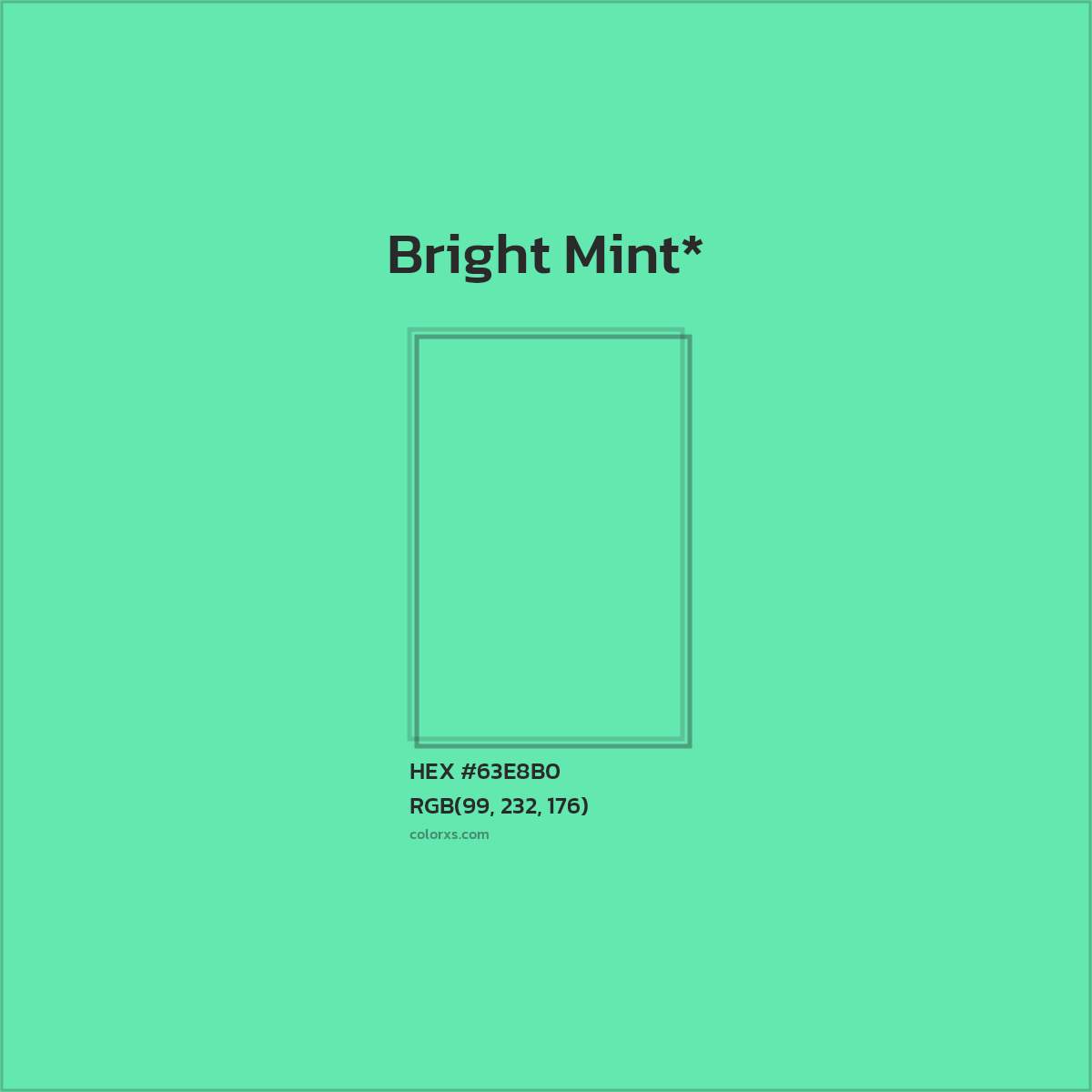 #63E8B0 hex color. RGB, RYB, CMYK, HSL, HSV codes and color conversions. Matching color names, palettes, paints.