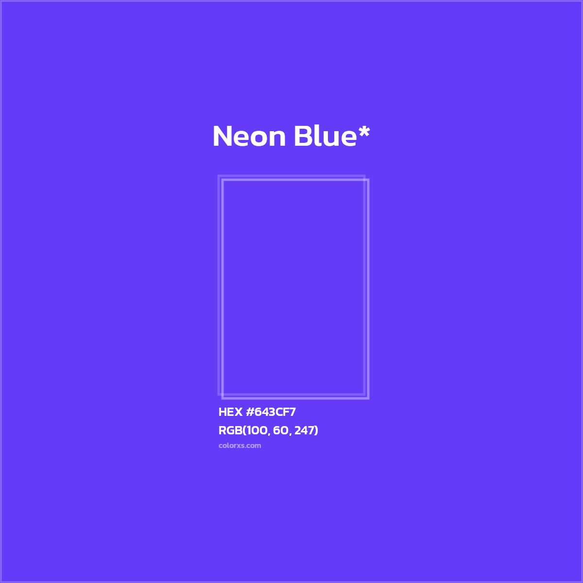 #643CF7 hex color. RGB, RYB, CMYK, HSL, HSV codes and color conversions. Matching color names, palettes, paints.