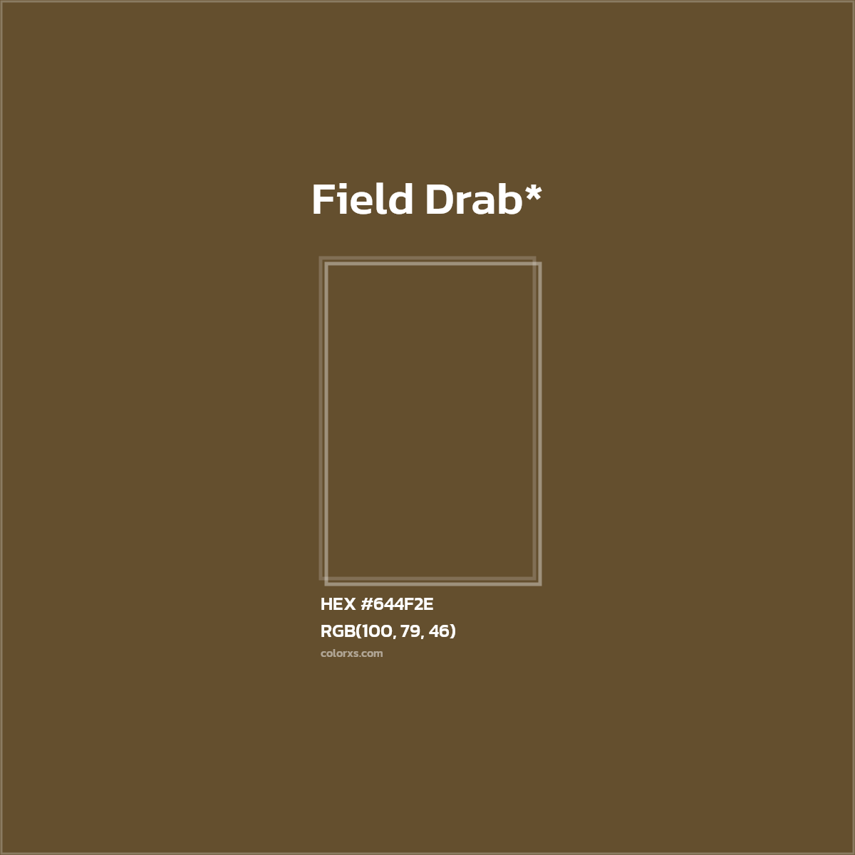 #644F2E hex color. RGB, RYB, CMYK, HSL, HSV codes and color conversions. Matching color names, palettes, paints.