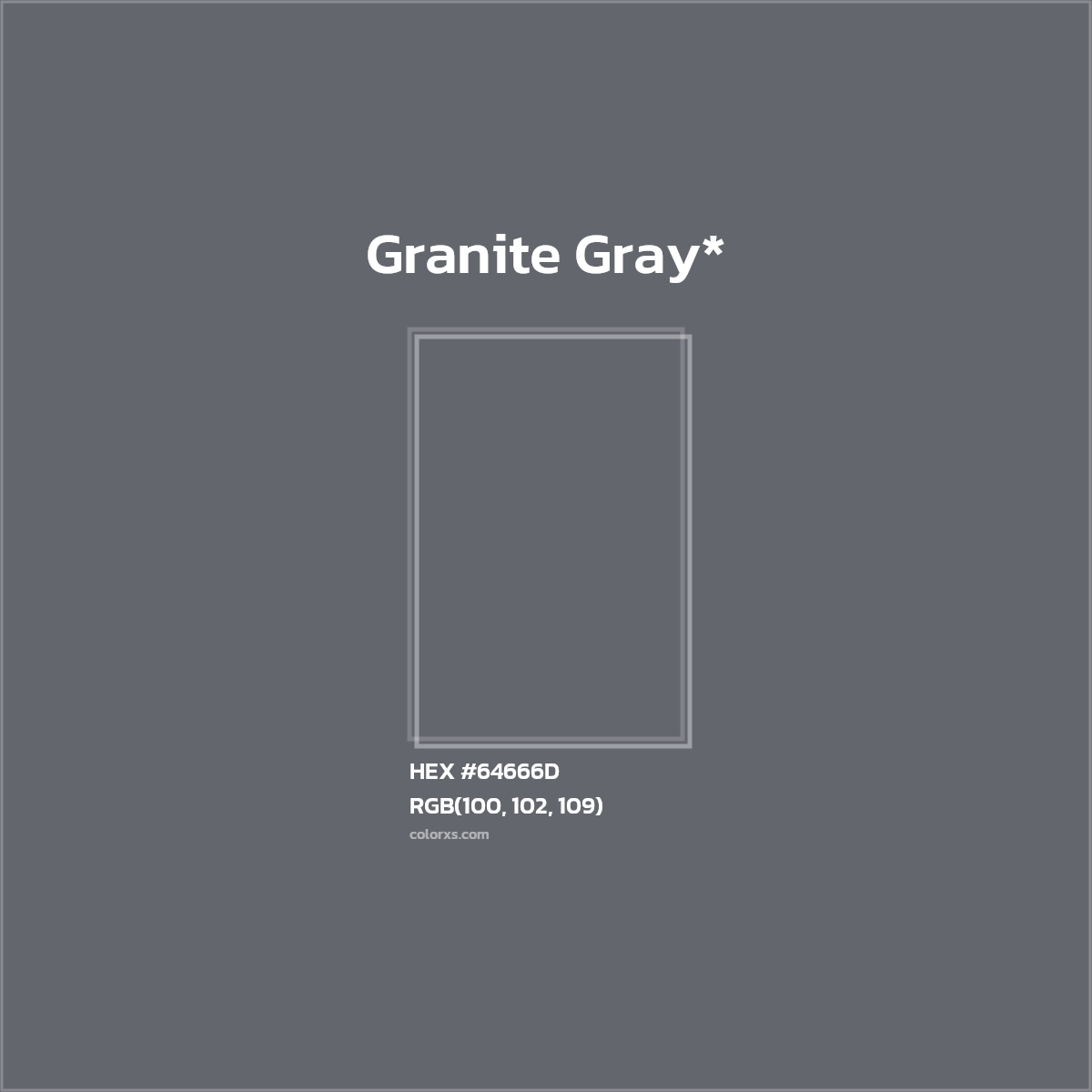 #64666D hex color. RGB, RYB, CMYK, HSL, HSV codes and color conversions. Matching color names, palettes, paints.
