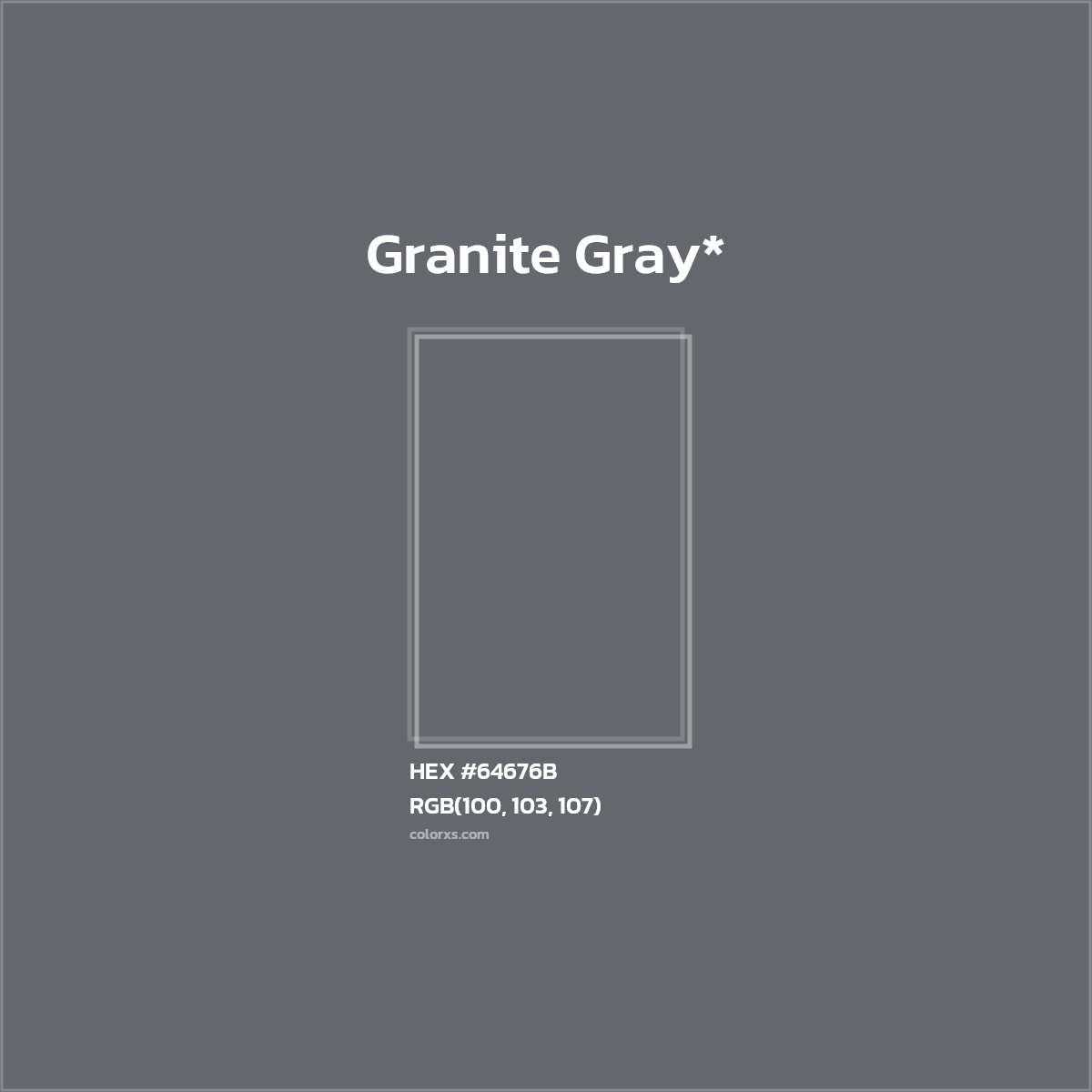 #64676B hex color. RGB, RYB, CMYK, HSL, HSV codes and color conversions. Matching color names, palettes, paints.