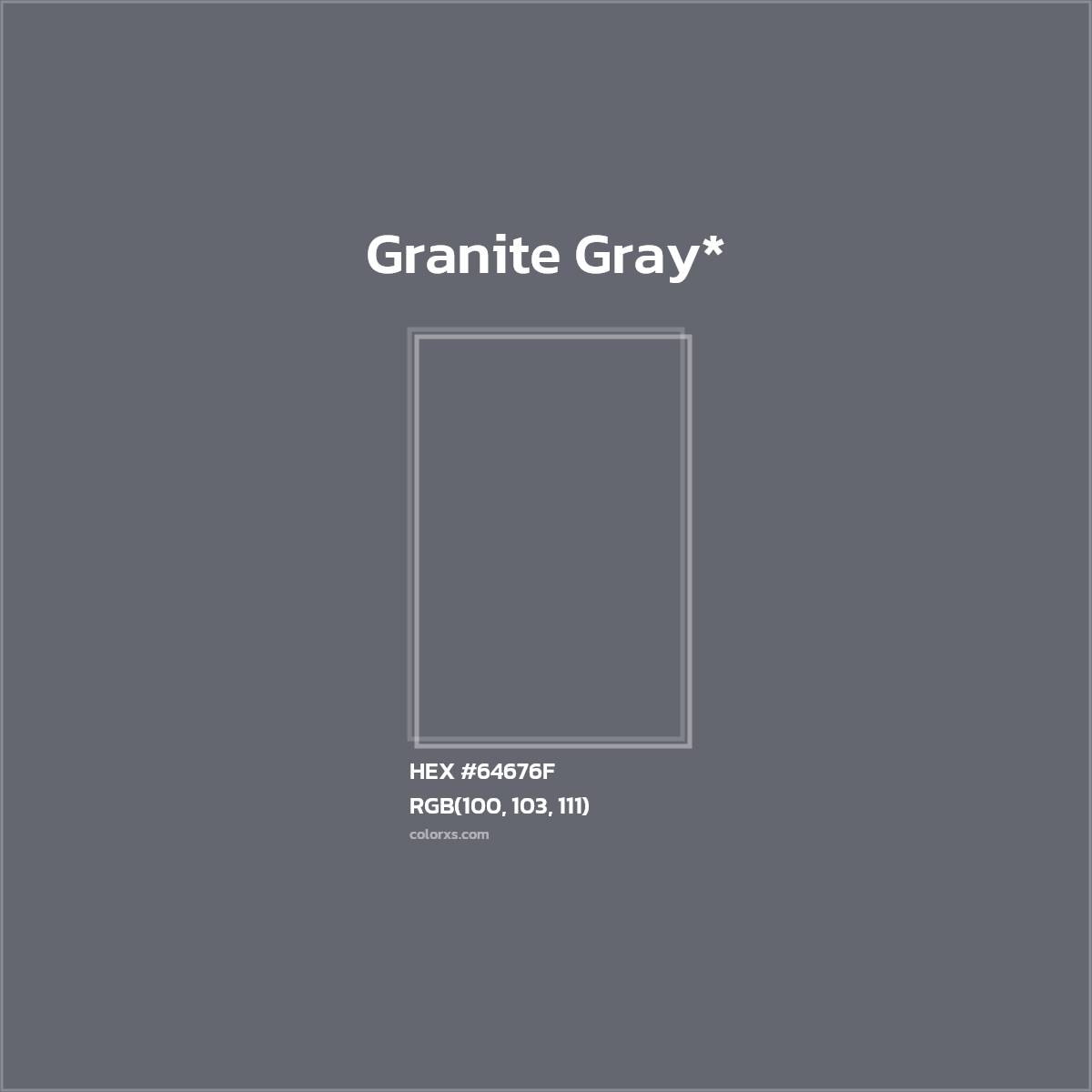 #64676F hex color. RGB, RYB, CMYK, HSL, HSV codes and color conversions. Matching color names, palettes, paints.