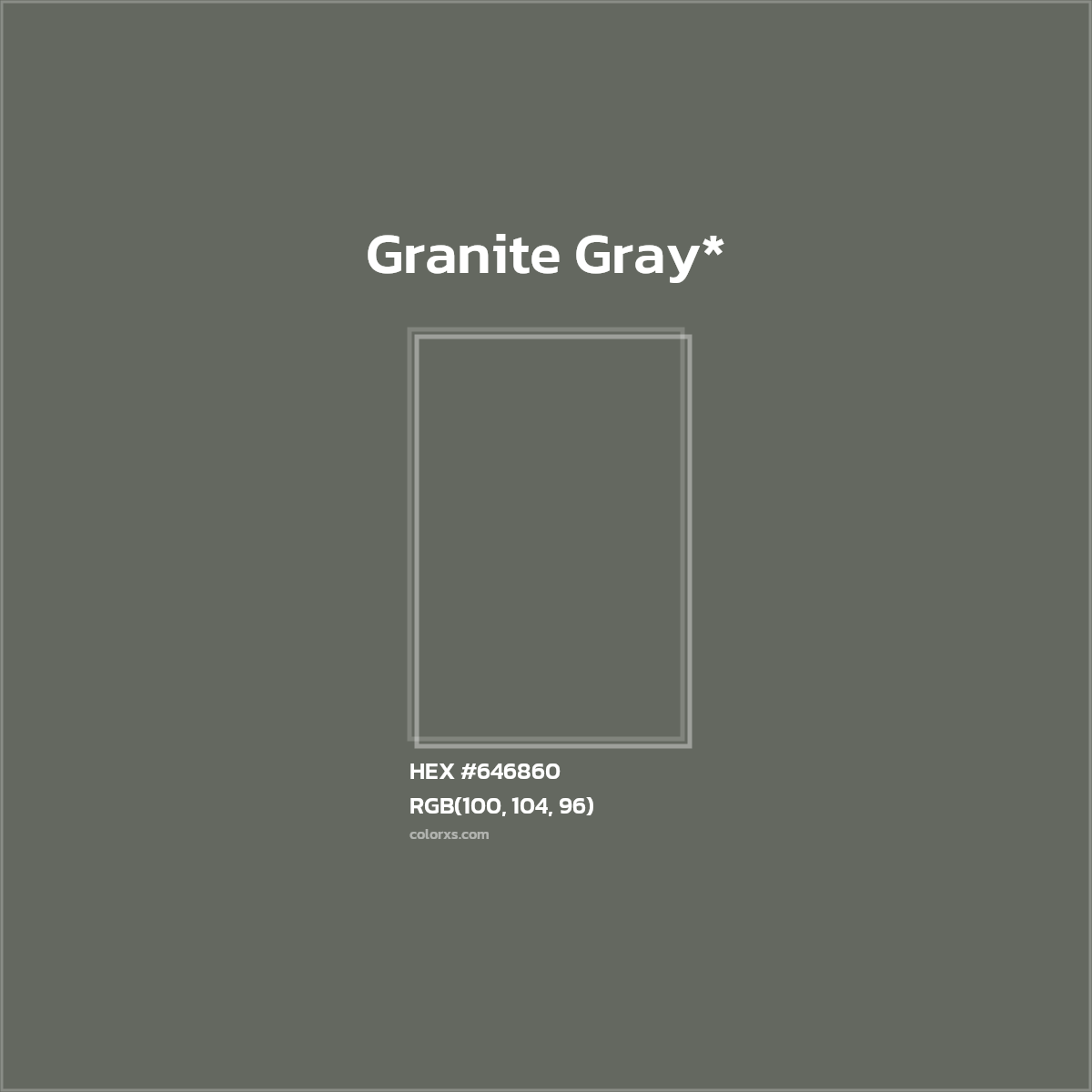 #646860 hex color. RGB, RYB, CMYK, HSL, HSV codes and color conversions. Matching color names, palettes, paints.