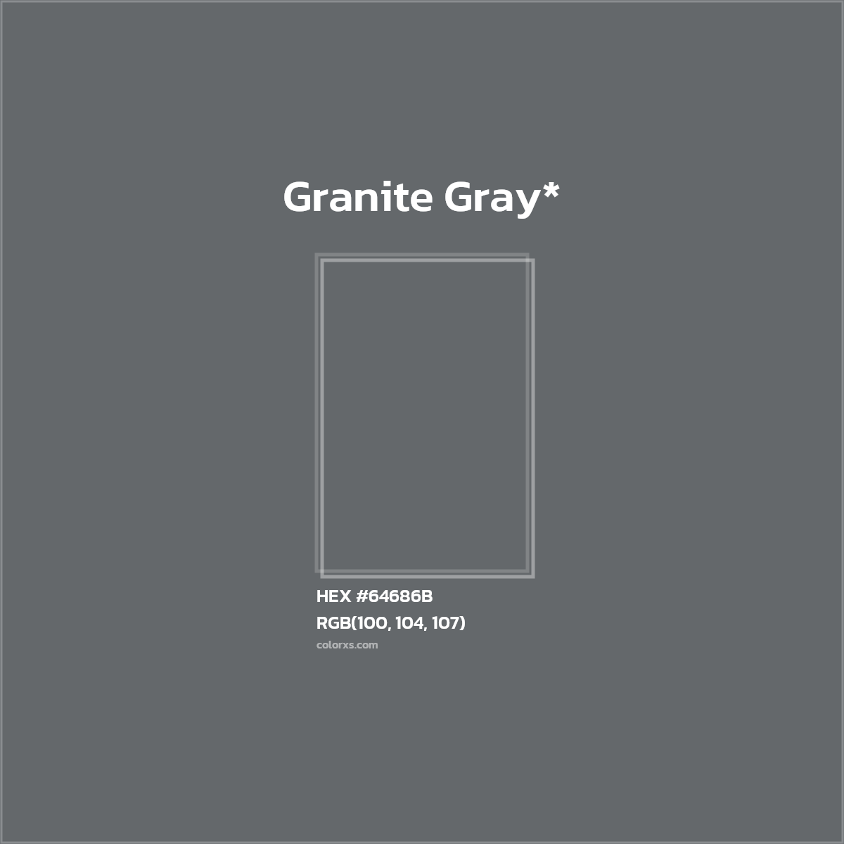 #64686B hex color. RGB, RYB, CMYK, HSL, HSV codes and color conversions. Matching color names, palettes, paints.