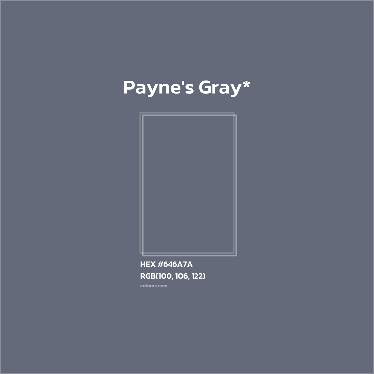#646A7A hex color. RGB, RYB, CMYK, HSL, HSV codes and color conversions. Matching color names, palettes, paints.