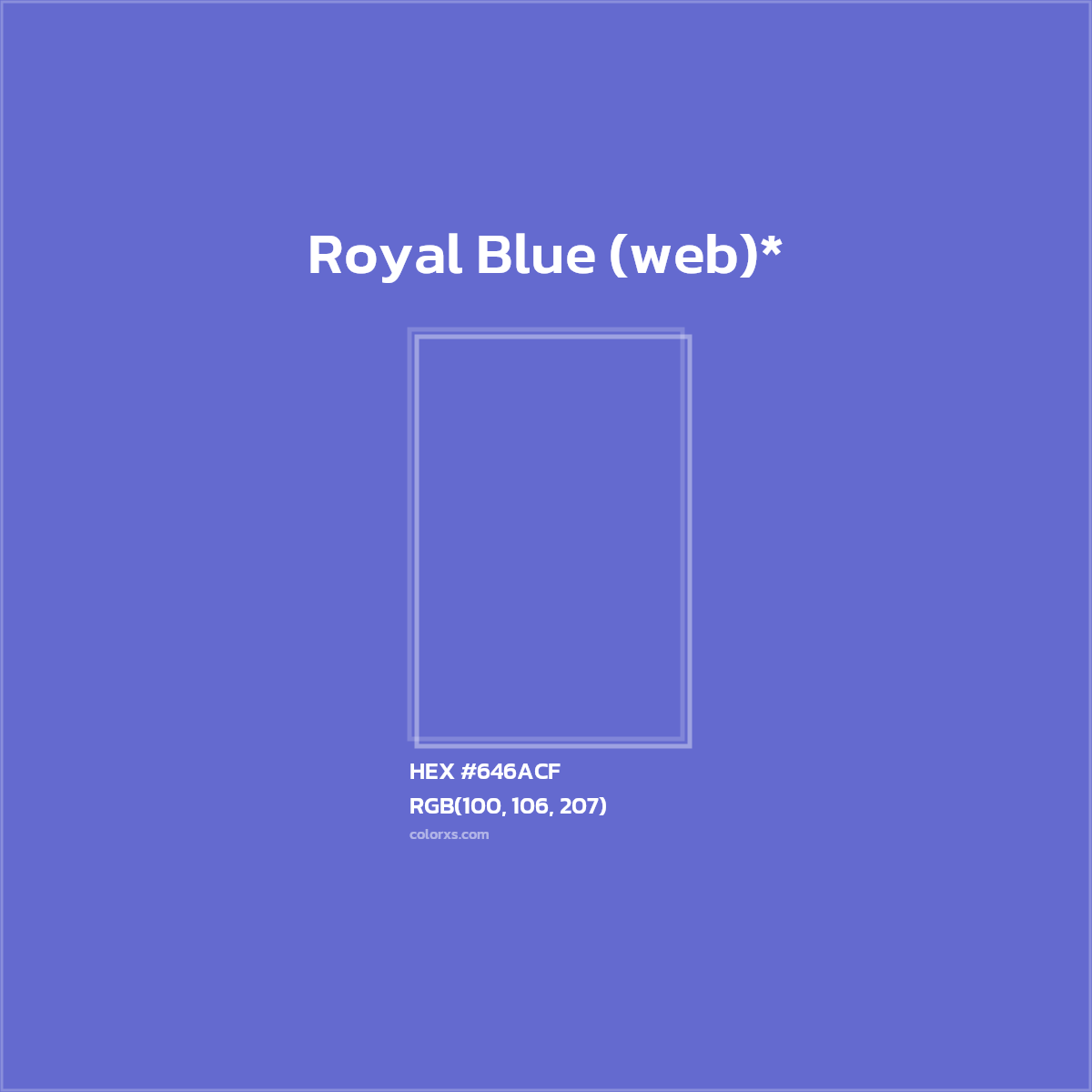 #646ACF hex color. RGB, RYB, CMYK, HSL, HSV codes and color conversions. Matching color names, palettes, paints.