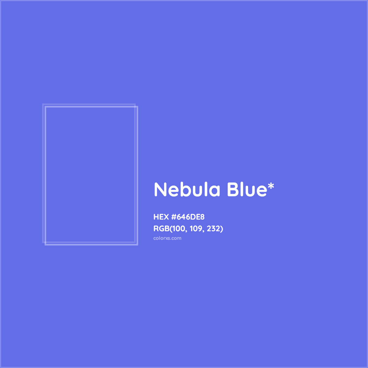 #646DE8 hex color. RGB, RYB, CMYK, HSL, HSV codes and color conversions. Matching color names, palettes, paints.