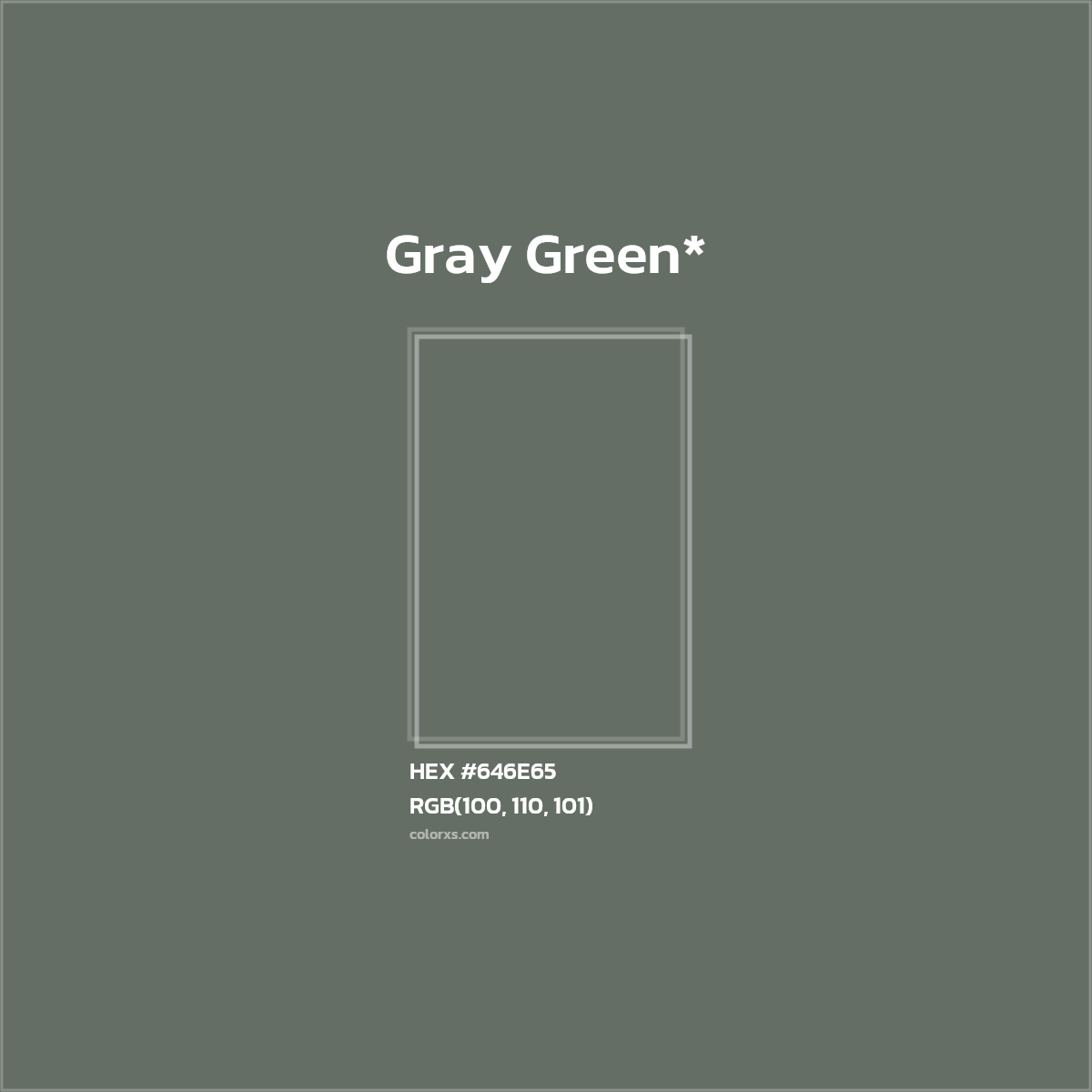 #646E65 hex color. RGB, RYB, CMYK, HSL, HSV codes and color conversions. Matching color names, palettes, paints.