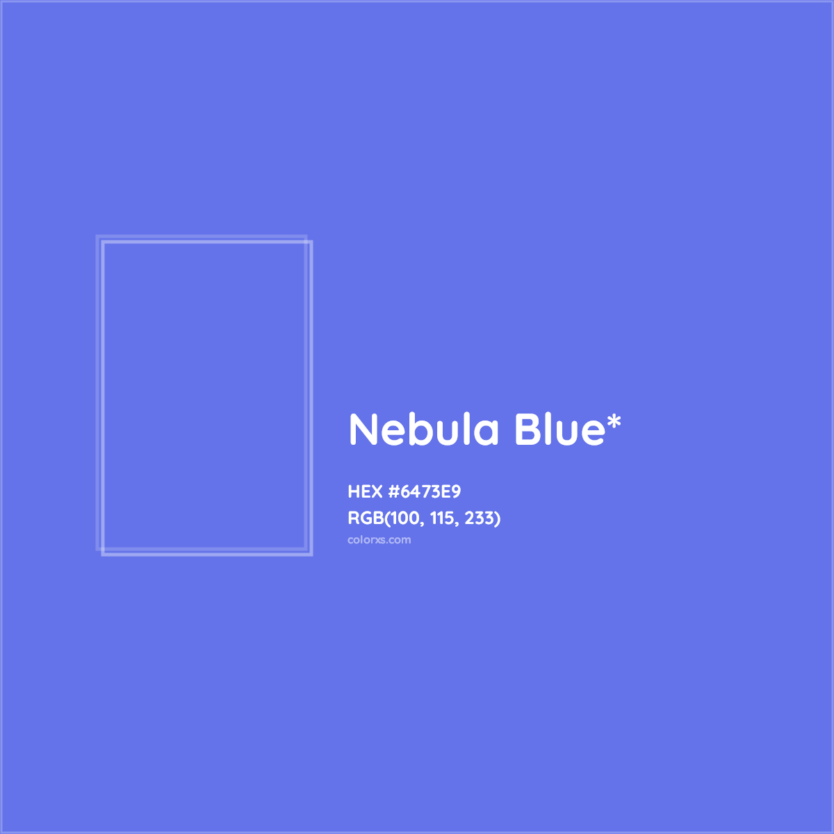 #6473E9 hex color. RGB, RYB, CMYK, HSL, HSV codes and color conversions. Matching color names, palettes, paints.