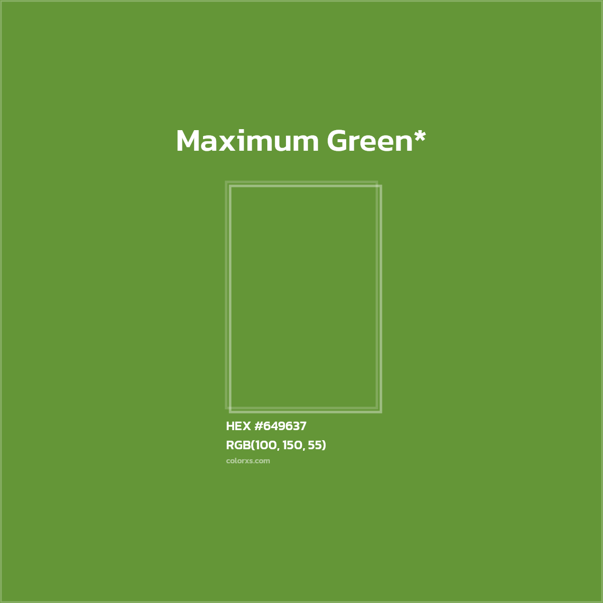 #649637 hex color. RGB, RYB, CMYK, HSL, HSV codes and color conversions. Matching color names, palettes, paints.
