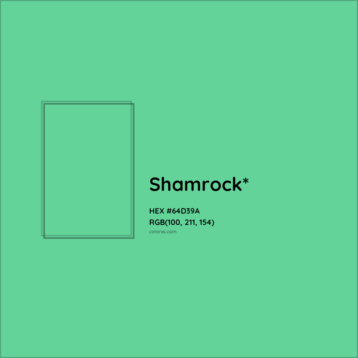 #64D39A hex color. RGB, RYB, CMYK, HSL, HSV codes and color conversions. Matching color names, palettes, paints.