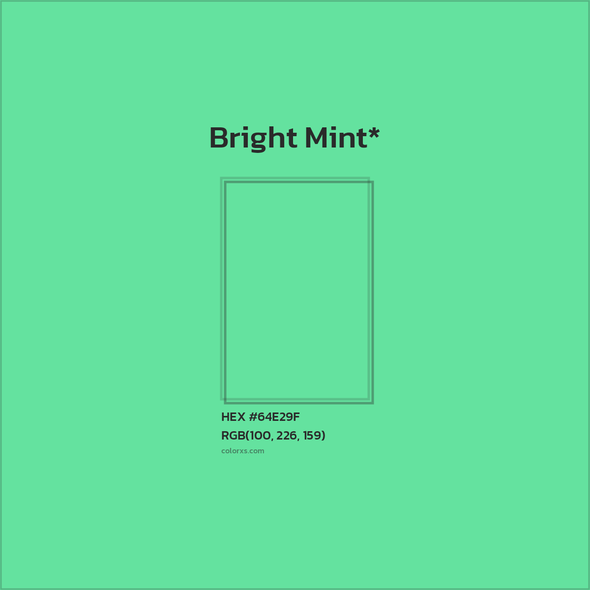 #64E29F hex color. RGB, RYB, CMYK, HSL, HSV codes and color conversions. Matching color names, palettes, paints.