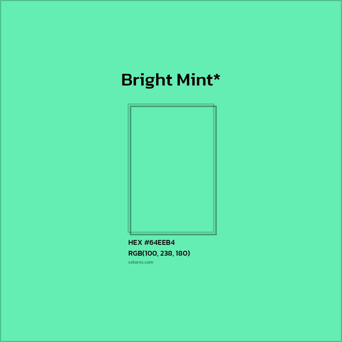 #64EEB4 hex color. RGB, RYB, CMYK, HSL, HSV codes and color conversions. Matching color names, palettes, paints.