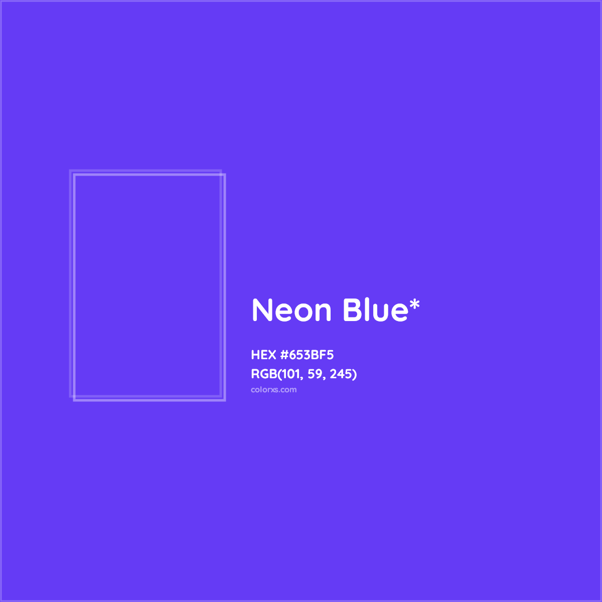 #653BF5 hex color. RGB, RYB, CMYK, HSL, HSV codes and color conversions. Matching color names, palettes, paints.
