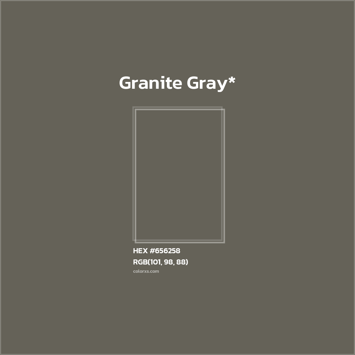 #656258 hex color. RGB, RYB, CMYK, HSL, HSV codes and color conversions. Matching color names, palettes, paints.