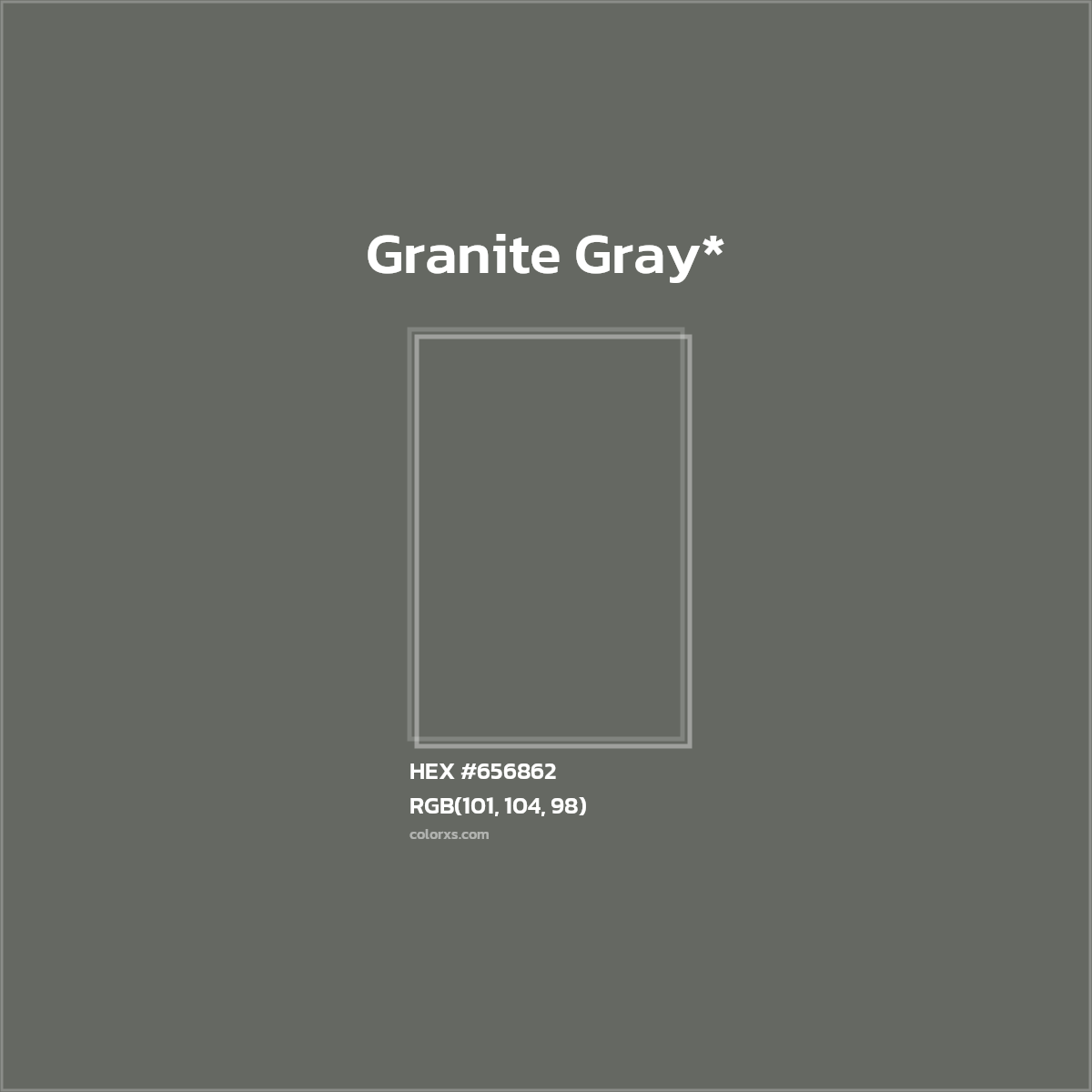 #656862 hex color. RGB, RYB, CMYK, HSL, HSV codes and color conversions. Matching color names, palettes, paints.