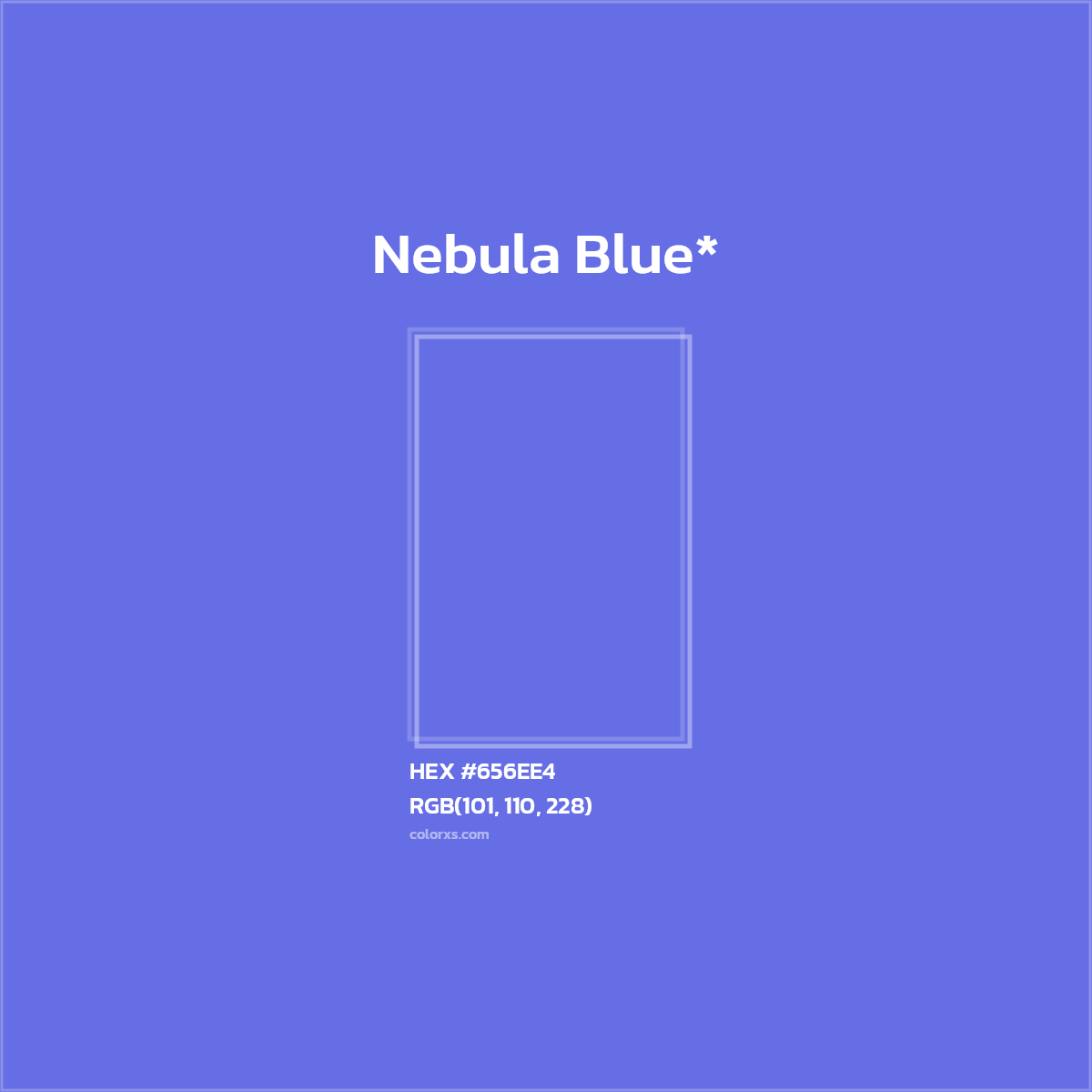 #656EE4 hex color. RGB, RYB, CMYK, HSL, HSV codes and color conversions. Matching color names, palettes, paints.