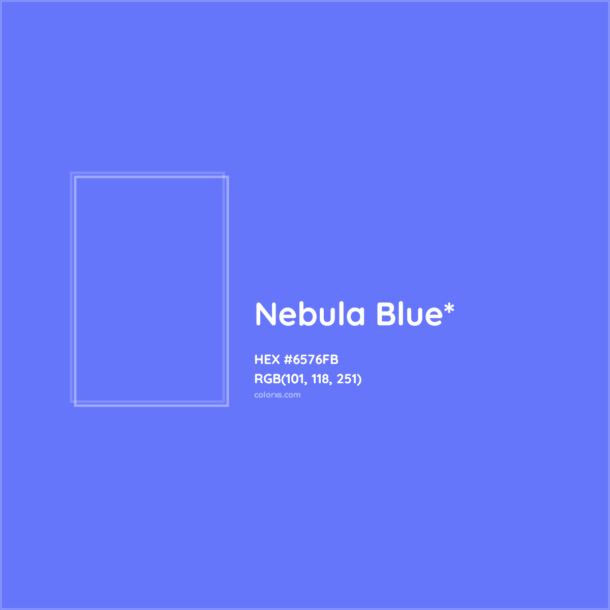 #6576FB hex color. RGB, RYB, CMYK, HSL, HSV codes and color conversions. Matching color names, palettes, paints.