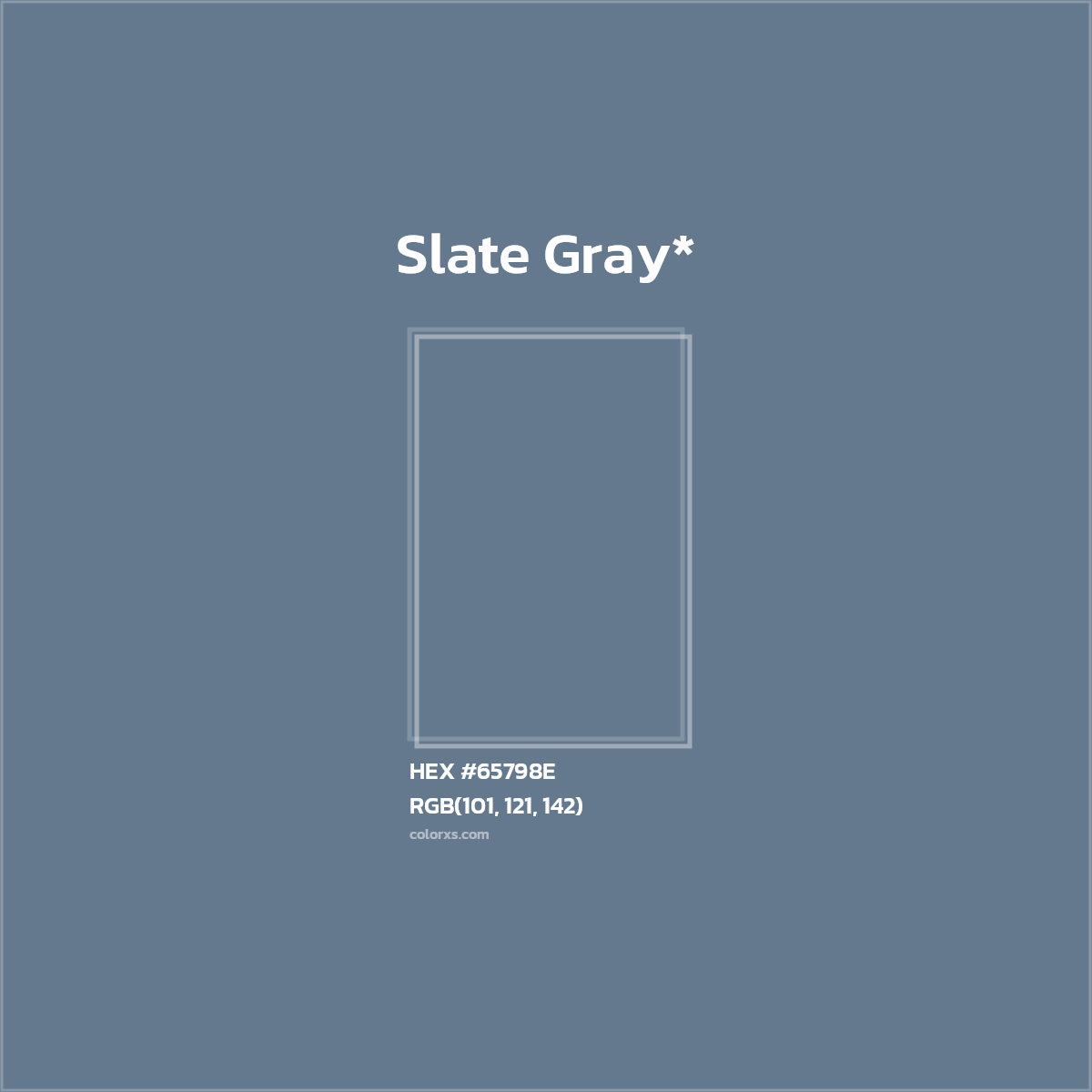 #65798E hex color. RGB, RYB, CMYK, HSL, HSV codes and color conversions. Matching color names, palettes, paints.