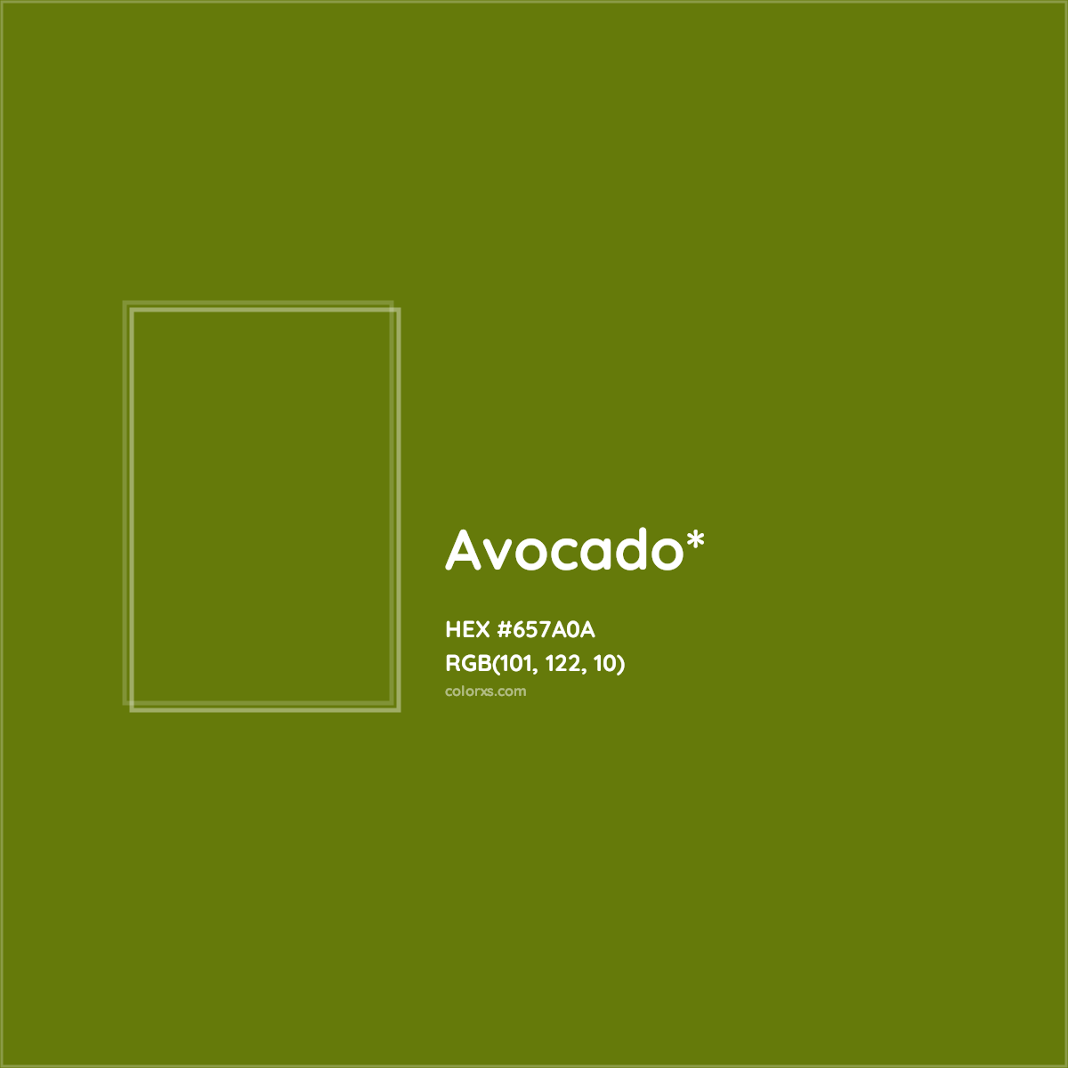 #657A0A hex color. RGB, RYB, CMYK, HSL, HSV codes and color conversions. Matching color names, palettes, paints.