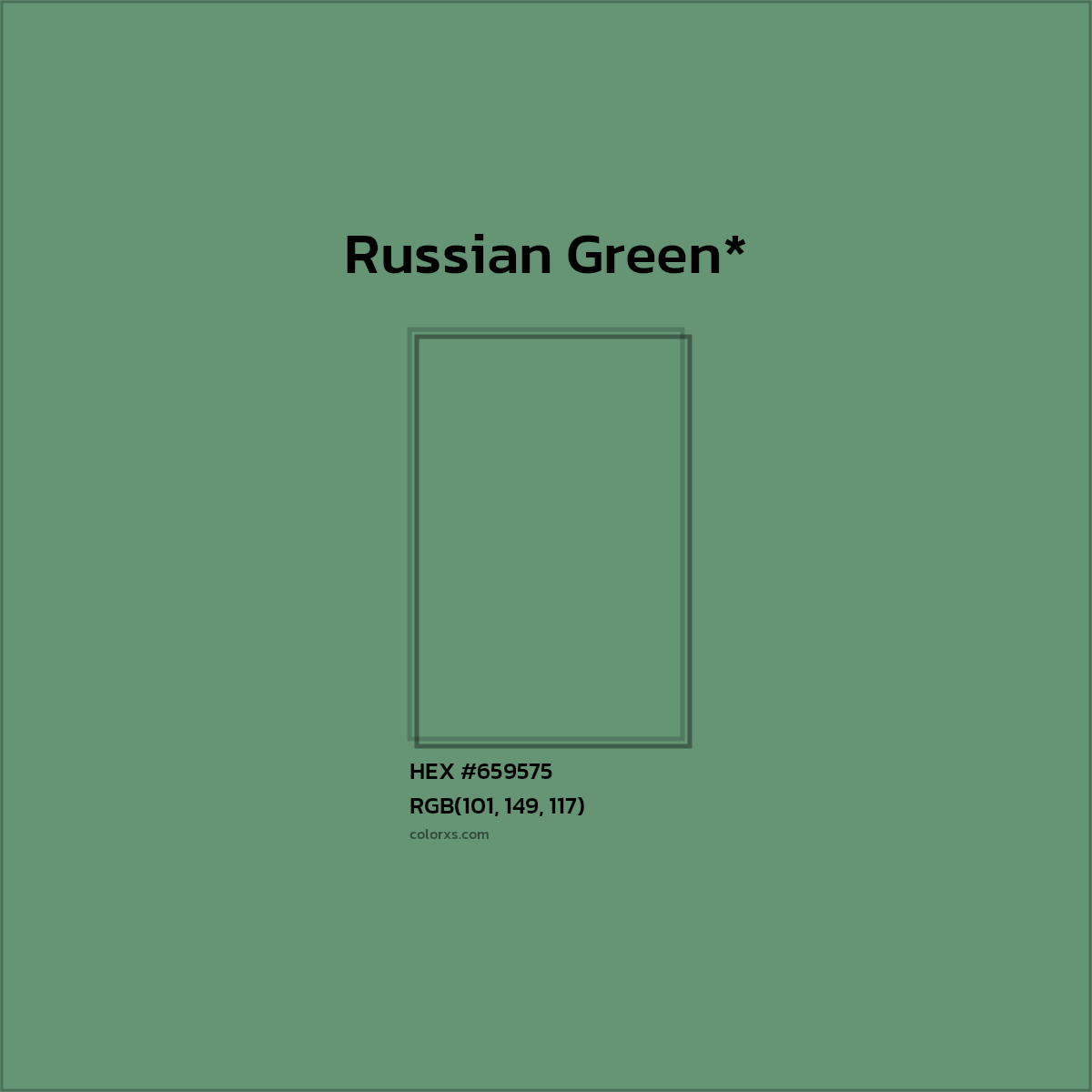 #659575 hex color. RGB, RYB, CMYK, HSL, HSV codes and color conversions. Matching color names, palettes, paints.