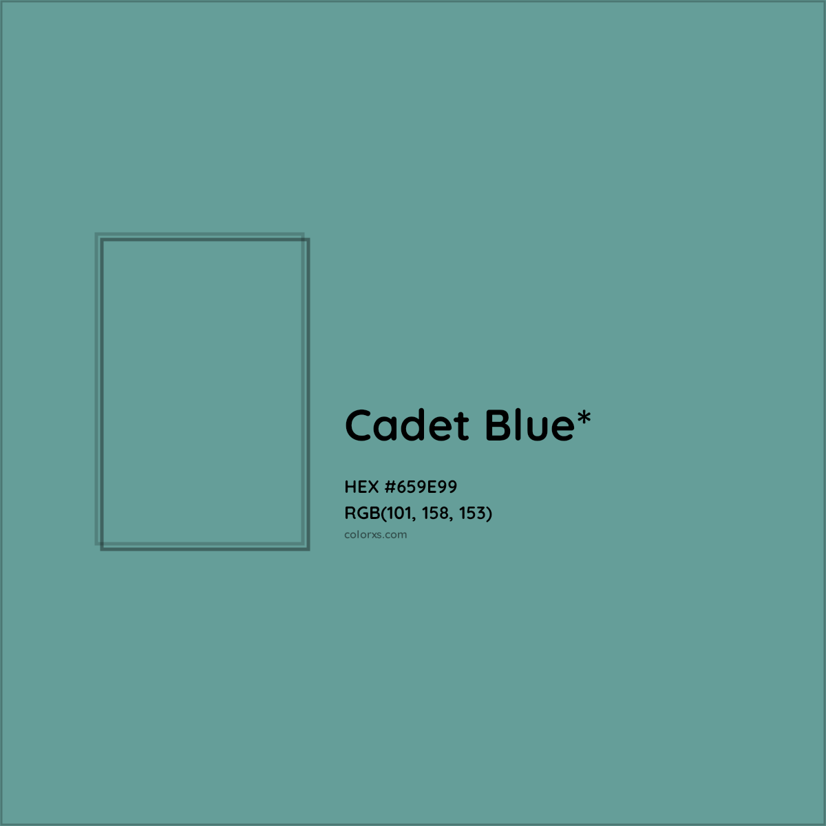 #659E99 hex color. RGB, RYB, CMYK, HSL, HSV codes and color conversions. Matching color names, palettes, paints.