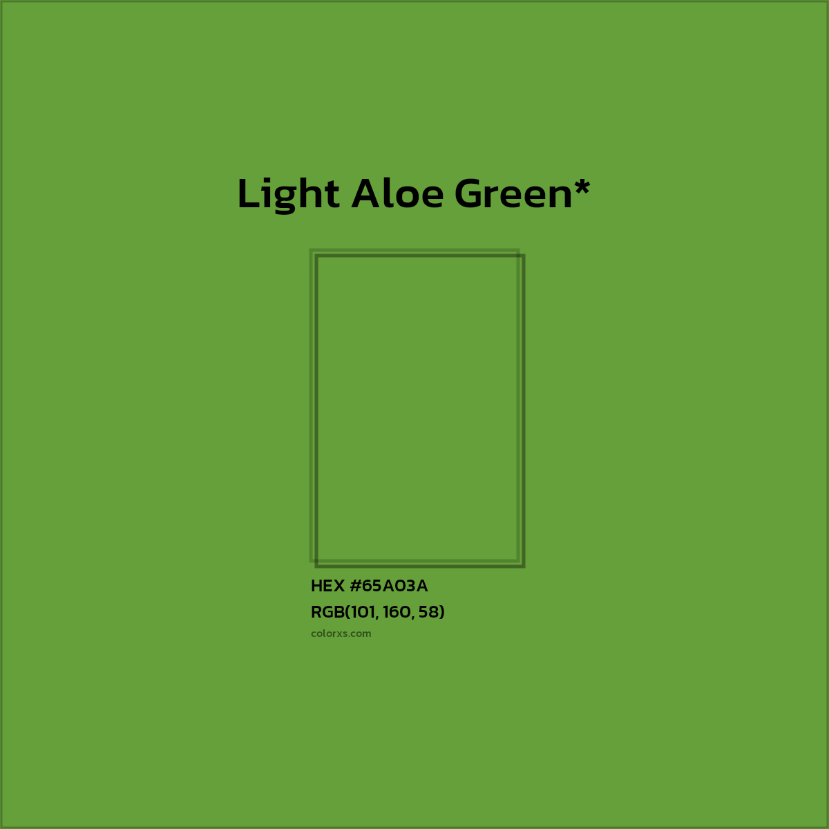 #65A03A hex color. RGB, RYB, CMYK, HSL, HSV codes and color conversions. Matching color names, palettes, paints.
