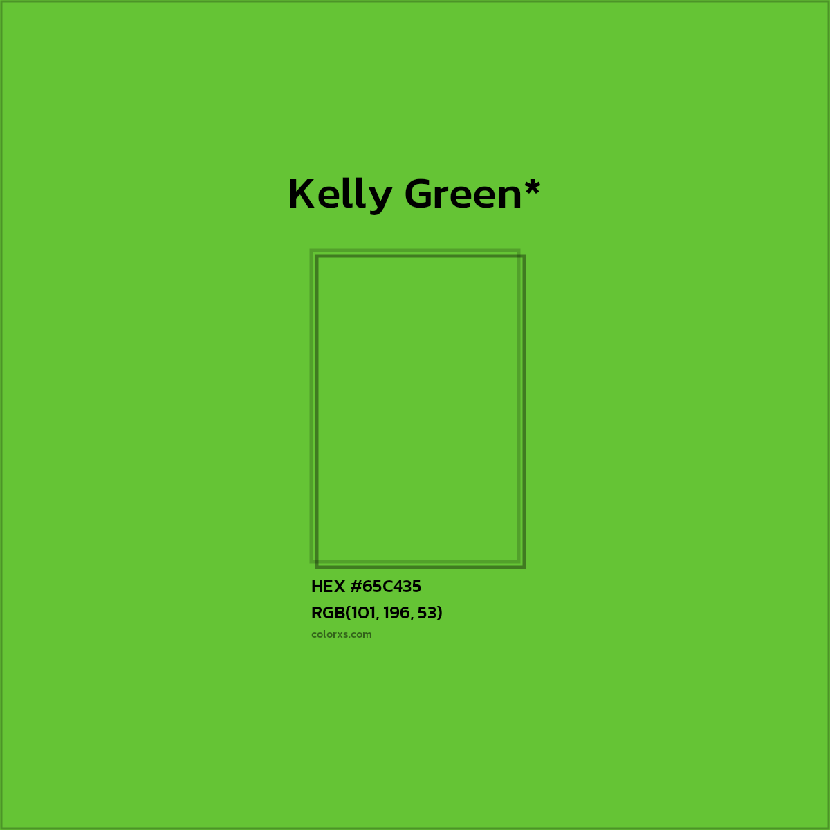 #65C435 hex color. RGB, RYB, CMYK, HSL, HSV codes and color conversions. Matching color names, palettes, paints.