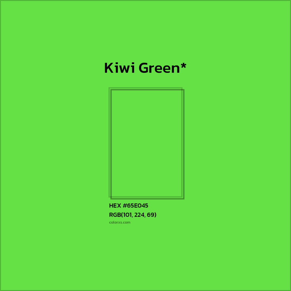 #65E045 hex color. RGB, RYB, CMYK, HSL, HSV codes and color conversions. Matching color names, palettes, paints.
