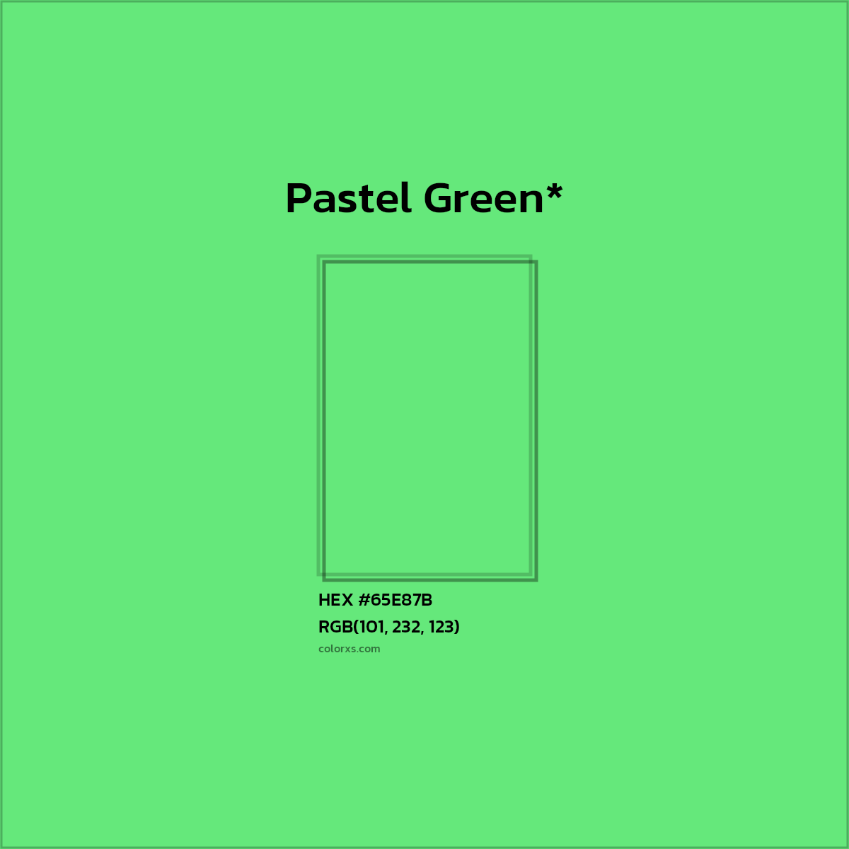#65E87B hex color. RGB, RYB, CMYK, HSL, HSV codes and color conversions. Matching color names, palettes, paints.
