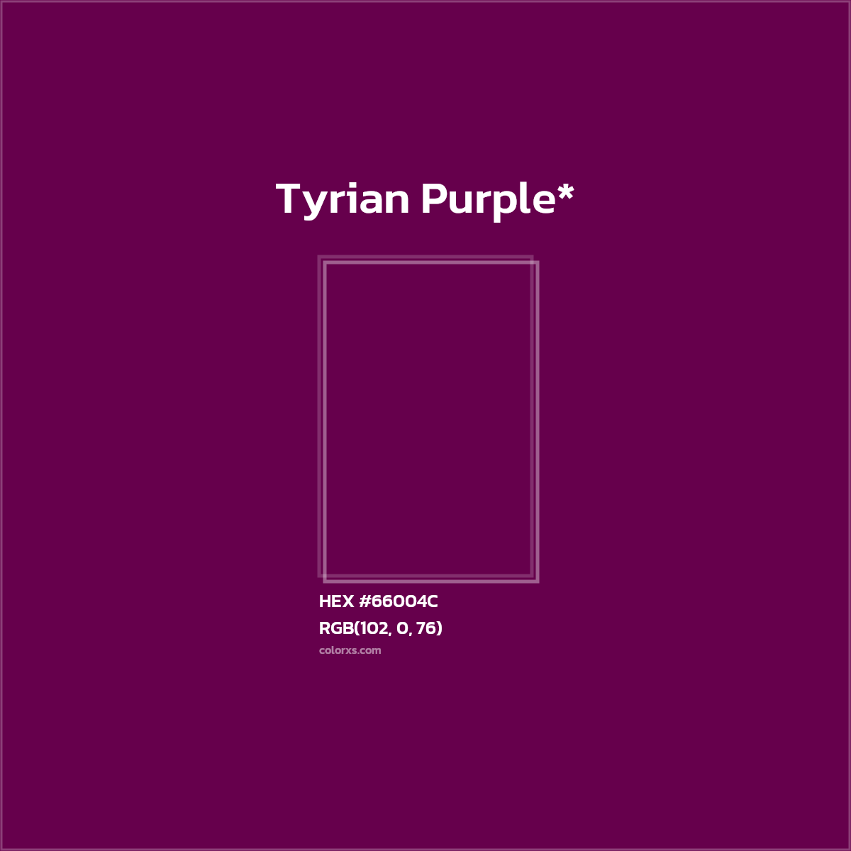 #66004C hex color. RGB, RYB, CMYK, HSL, HSV codes and color conversions. Matching color names, palettes, paints.
