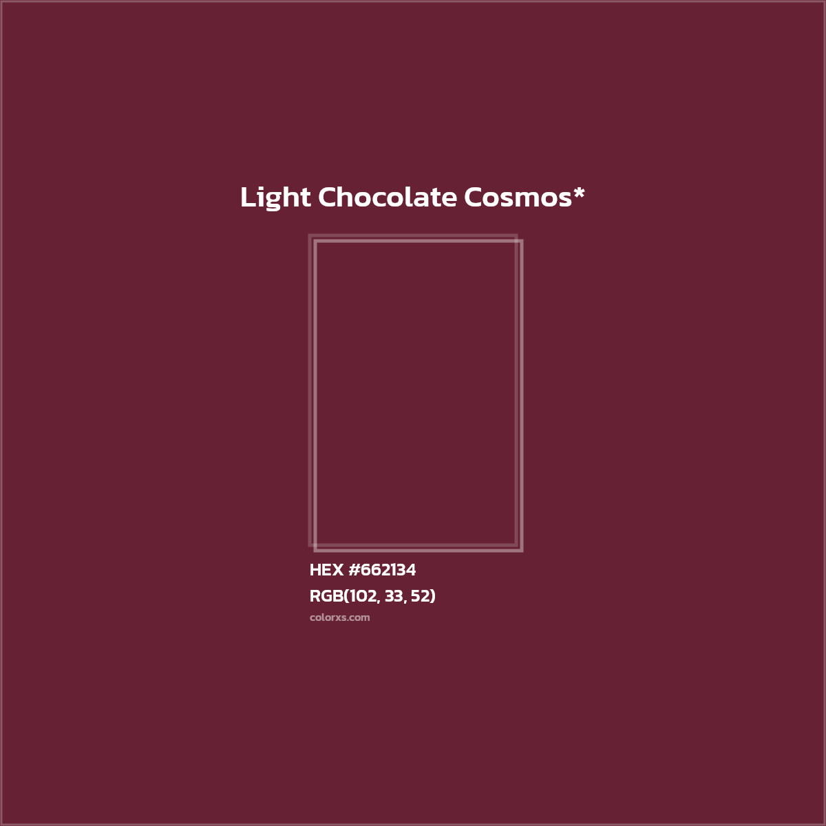 #662134 hex color. RGB, RYB, CMYK, HSL, HSV codes and color conversions. Matching color names, palettes, paints.