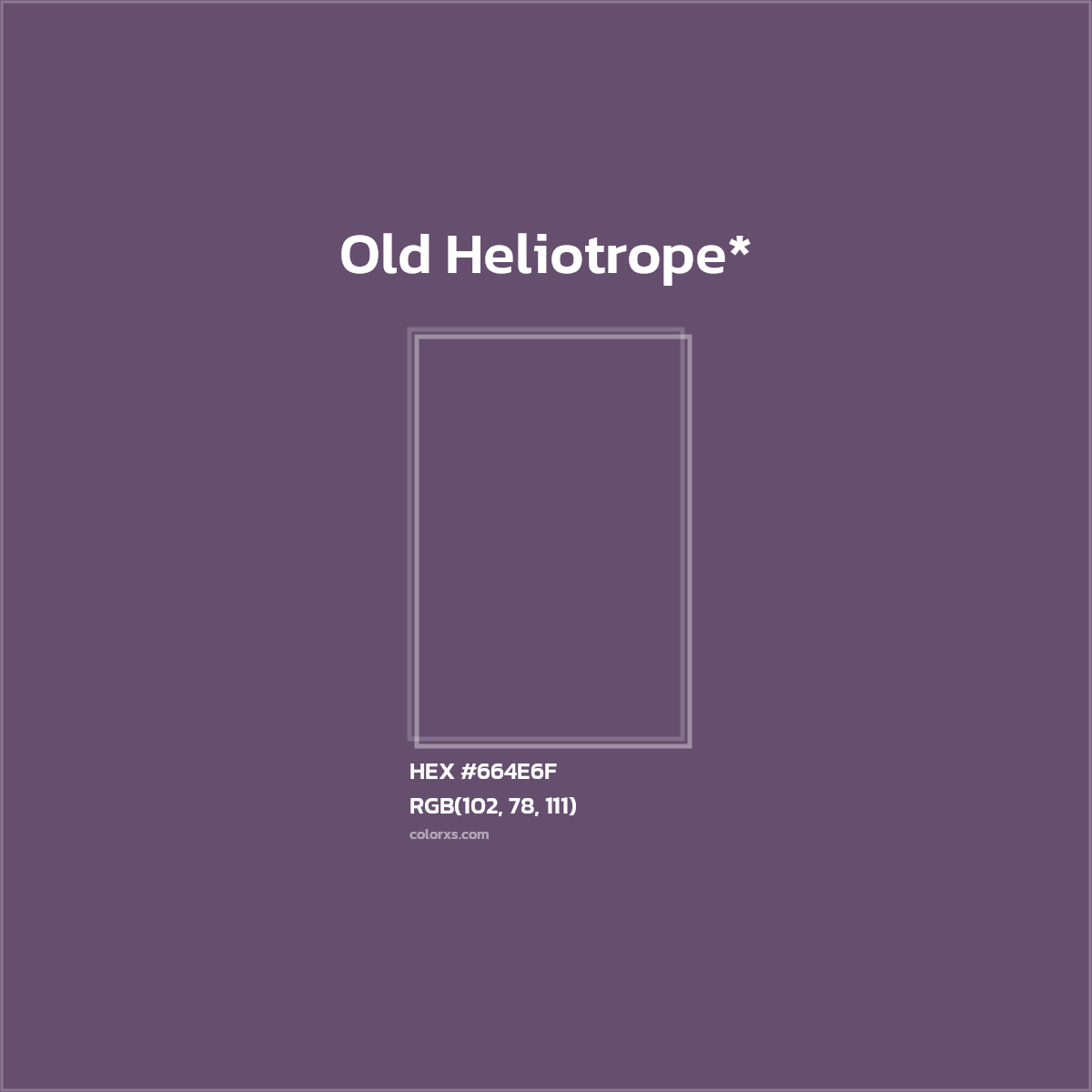 #664E6F hex color. RGB, RYB, CMYK, HSL, HSV codes and color conversions. Matching color names, palettes, paints.