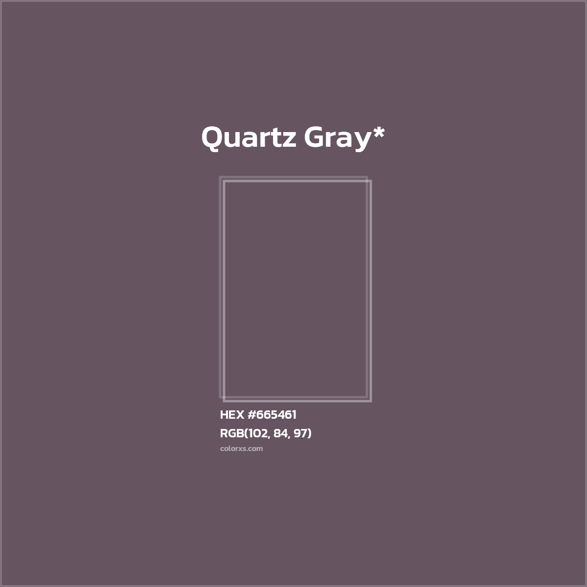 #665461 hex color. RGB, RYB, CMYK, HSL, HSV codes and color conversions. Matching color names, palettes, paints.