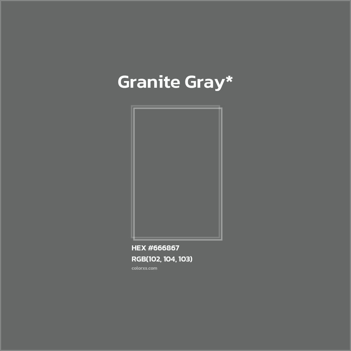 #666867 hex color. RGB, RYB, CMYK, HSL, HSV codes and color conversions. Matching color names, palettes, paints.