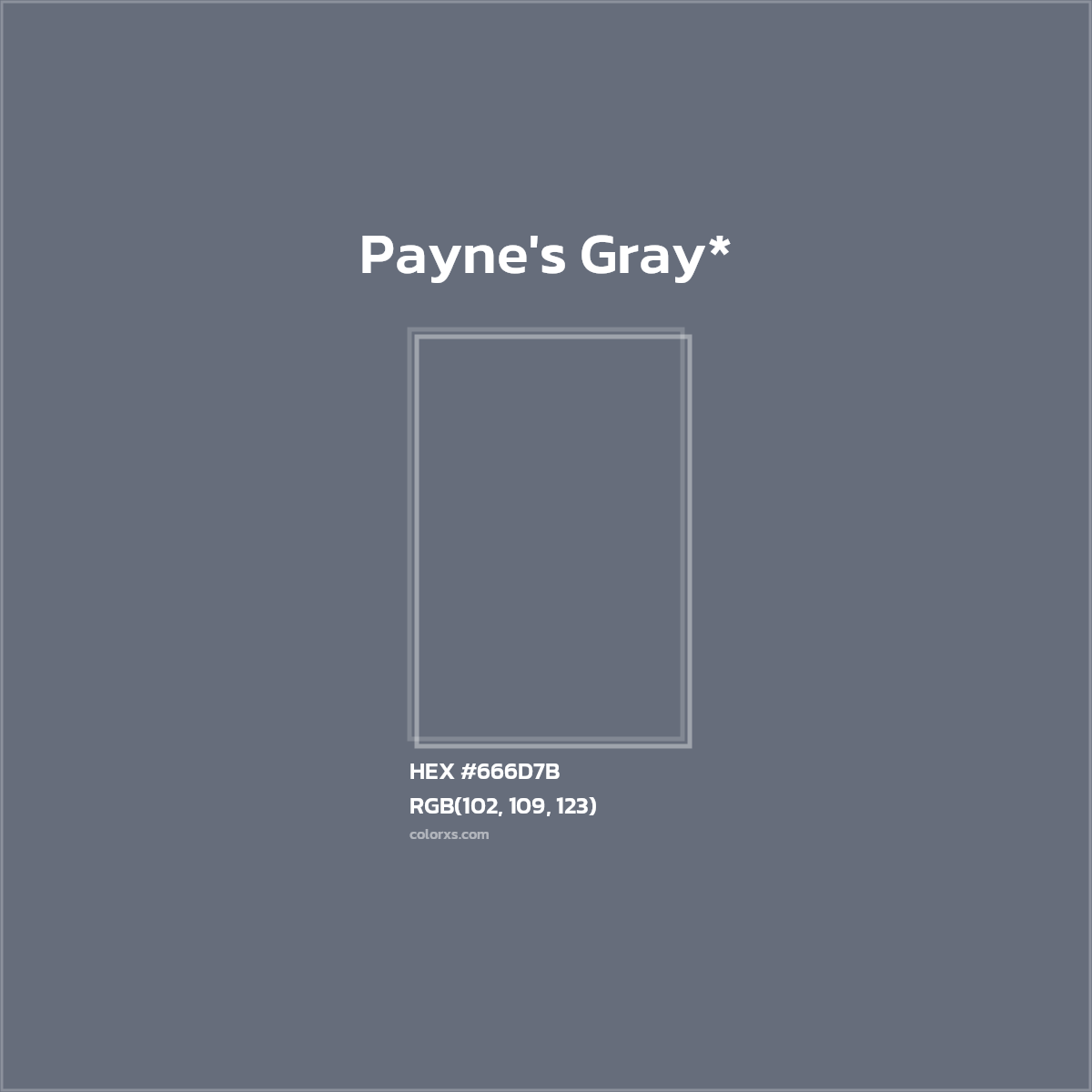 #666D7B hex color. RGB, RYB, CMYK, HSL, HSV codes and color conversions. Matching color names, palettes, paints.