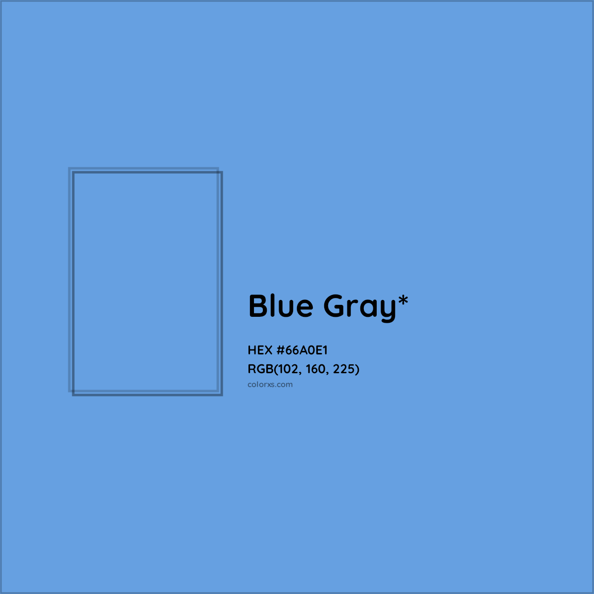 #66A0E1 hex color. RGB, RYB, CMYK, HSL, HSV codes and color conversions. Matching color names, palettes, paints.