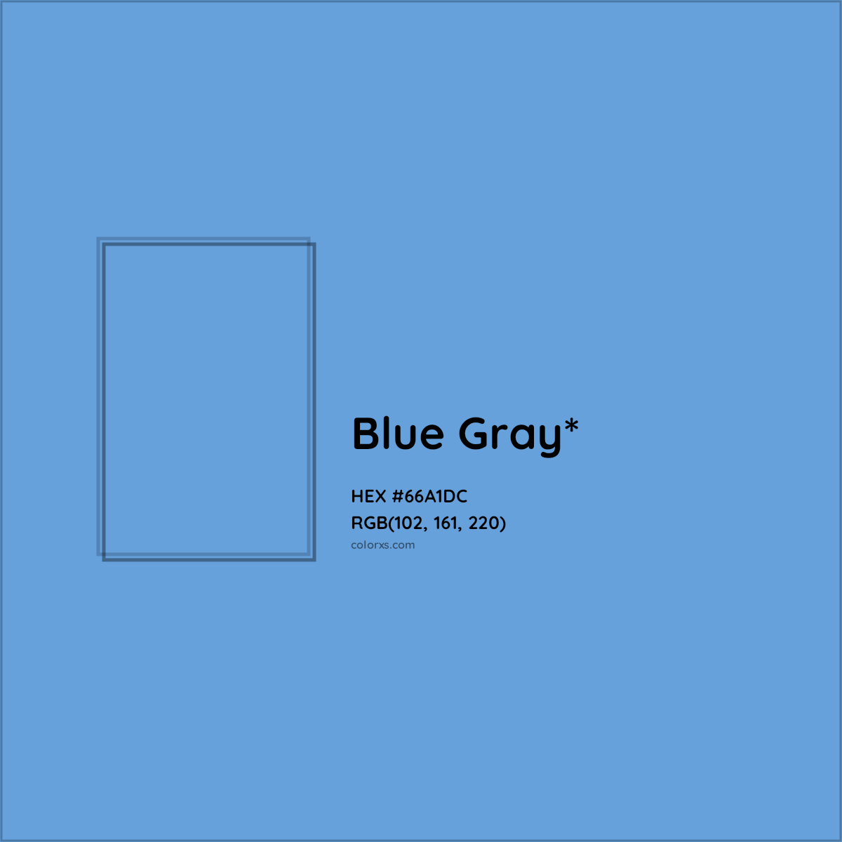 #66A1DC hex color. RGB, RYB, CMYK, HSL, HSV codes and color conversions. Matching color names, palettes, paints.