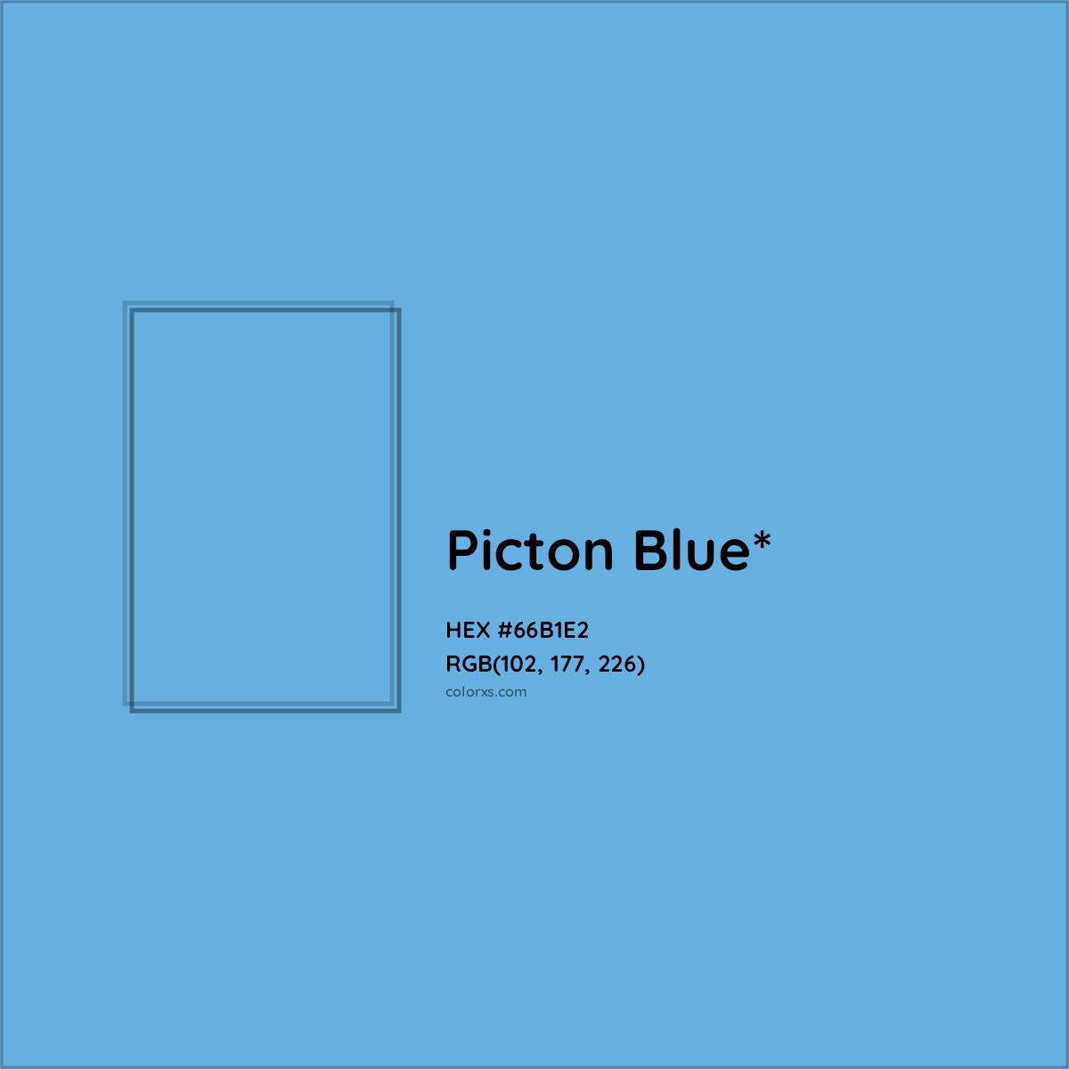 #66B1E2 hex color. RGB, RYB, CMYK, HSL, HSV codes and color conversions. Matching color names, palettes, paints.