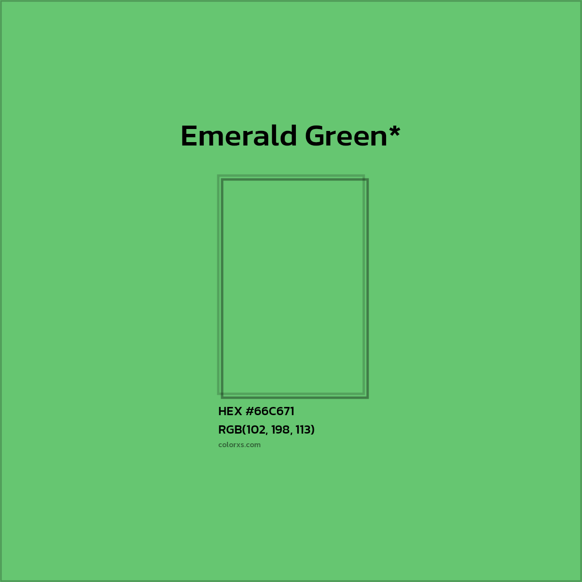 #66C671 hex color. RGB, RYB, CMYK, HSL, HSV codes and color conversions. Matching color names, palettes, paints.
