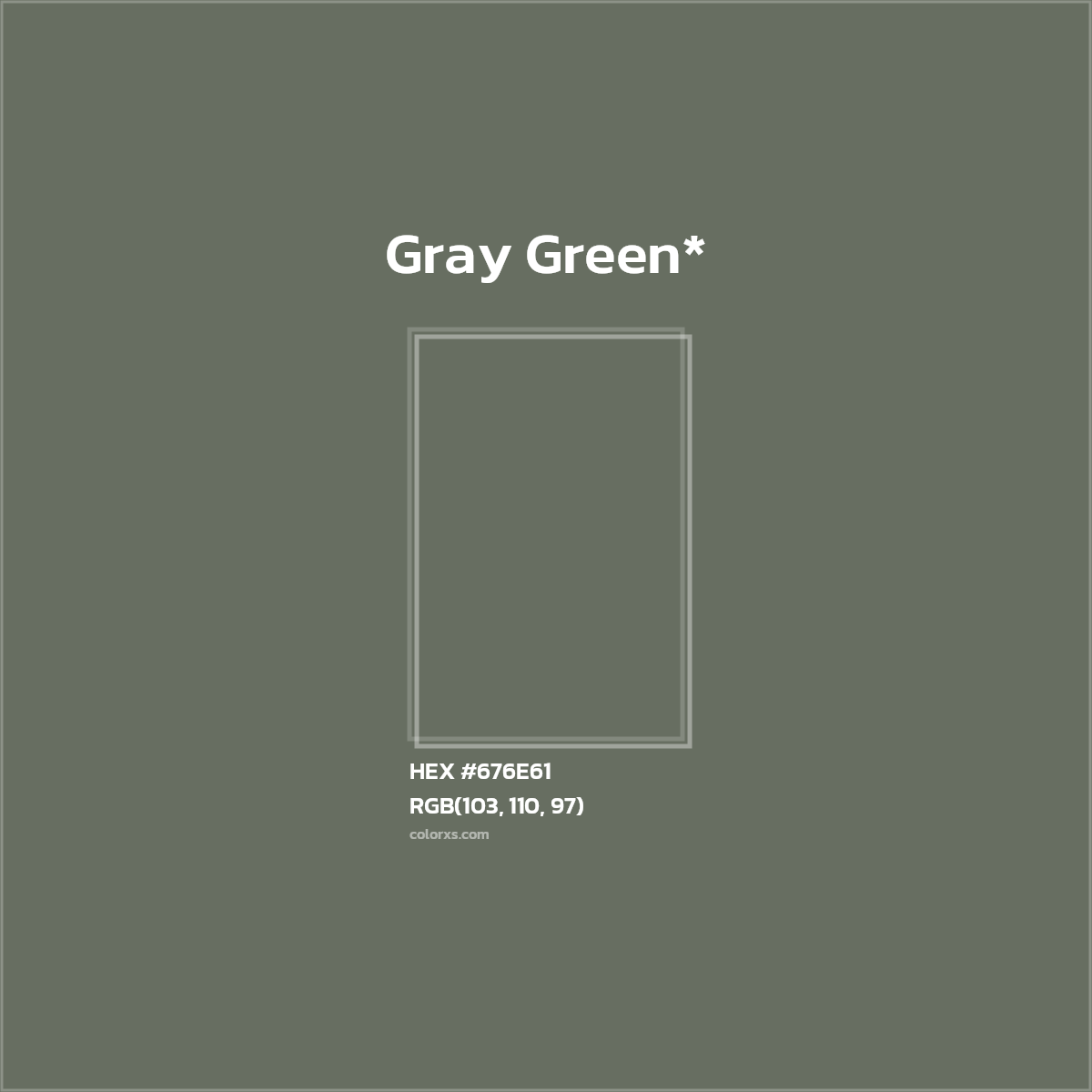 #676E61 hex color. RGB, RYB, CMYK, HSL, HSV codes and color conversions. Matching color names, palettes, paints.