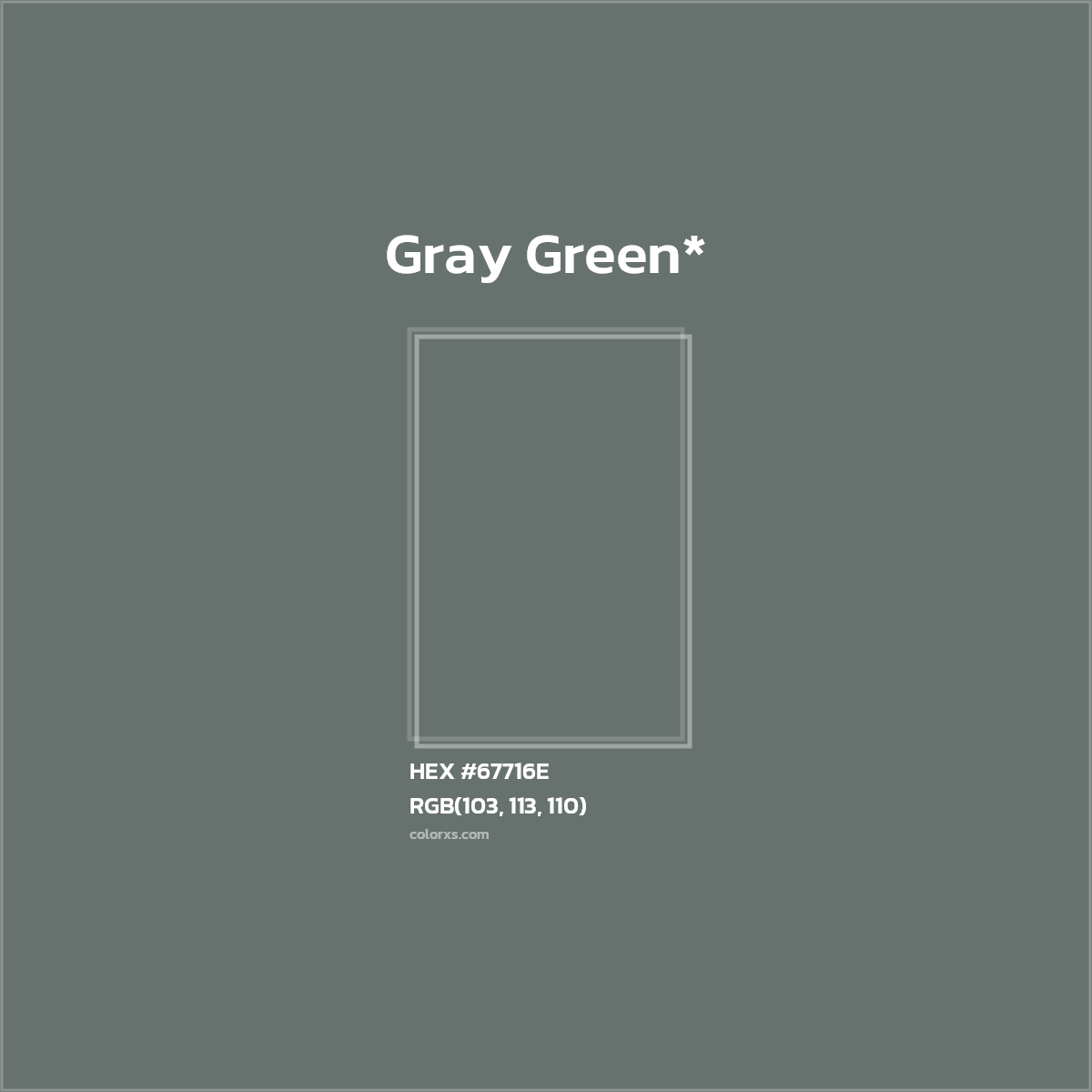 #67716E hex color. RGB, RYB, CMYK, HSL, HSV codes and color conversions. Matching color names, palettes, paints.