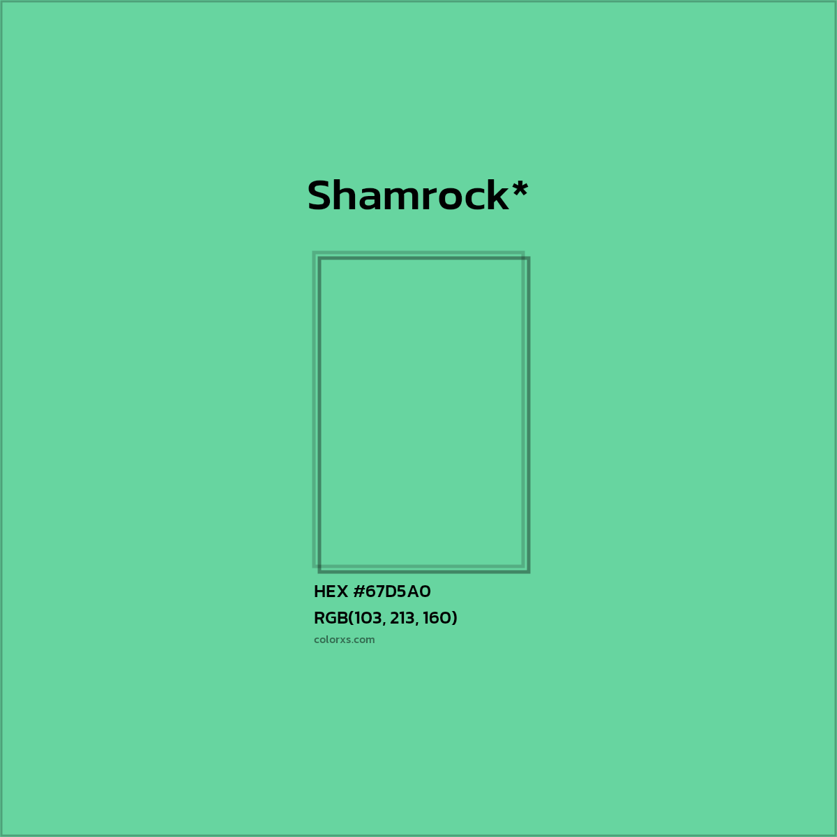 #67D5A0 hex color. RGB, RYB, CMYK, HSL, HSV codes and color conversions. Matching color names, palettes, paints.