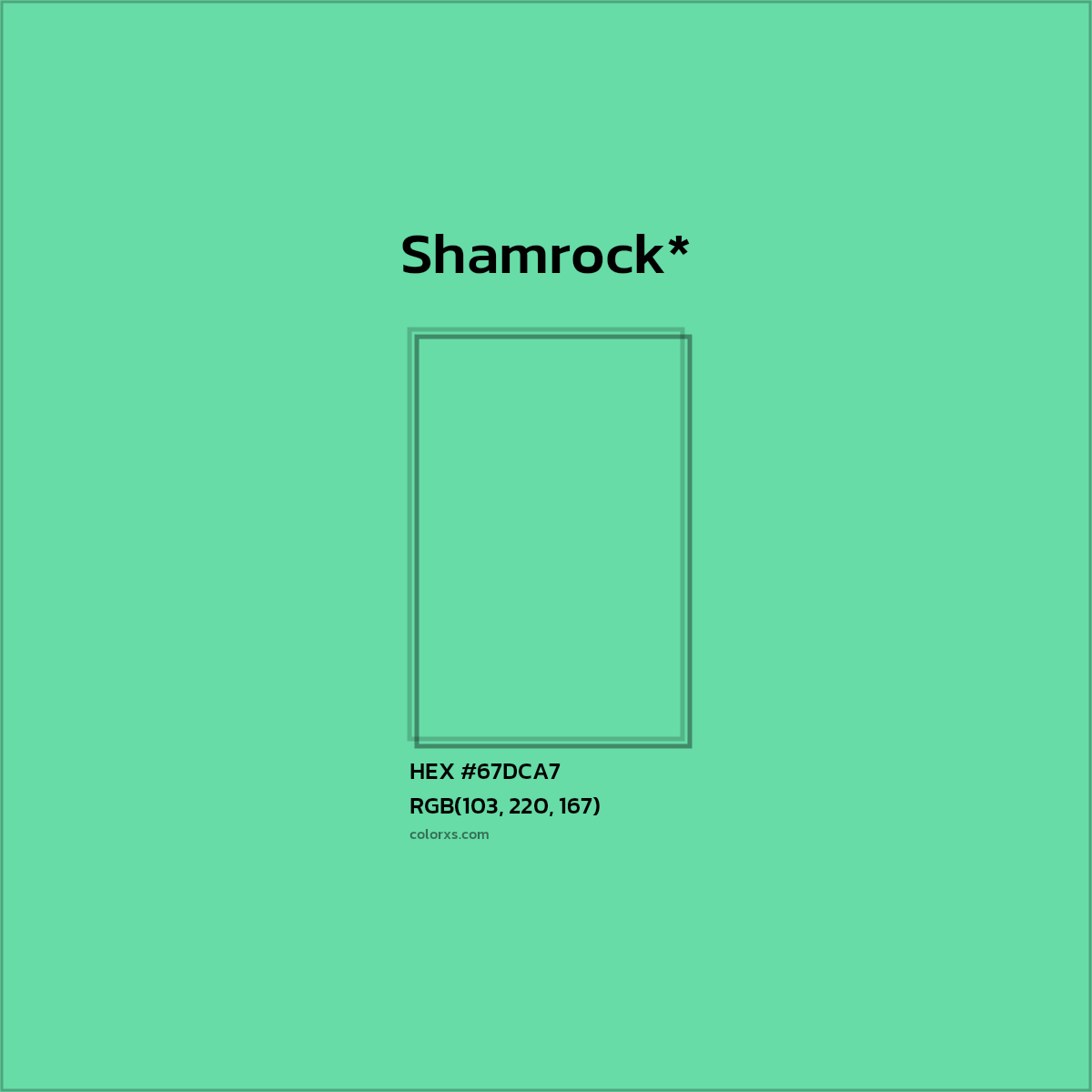 #67DCA7 hex color. RGB, RYB, CMYK, HSL, HSV codes and color conversions. Matching color names, palettes, paints.