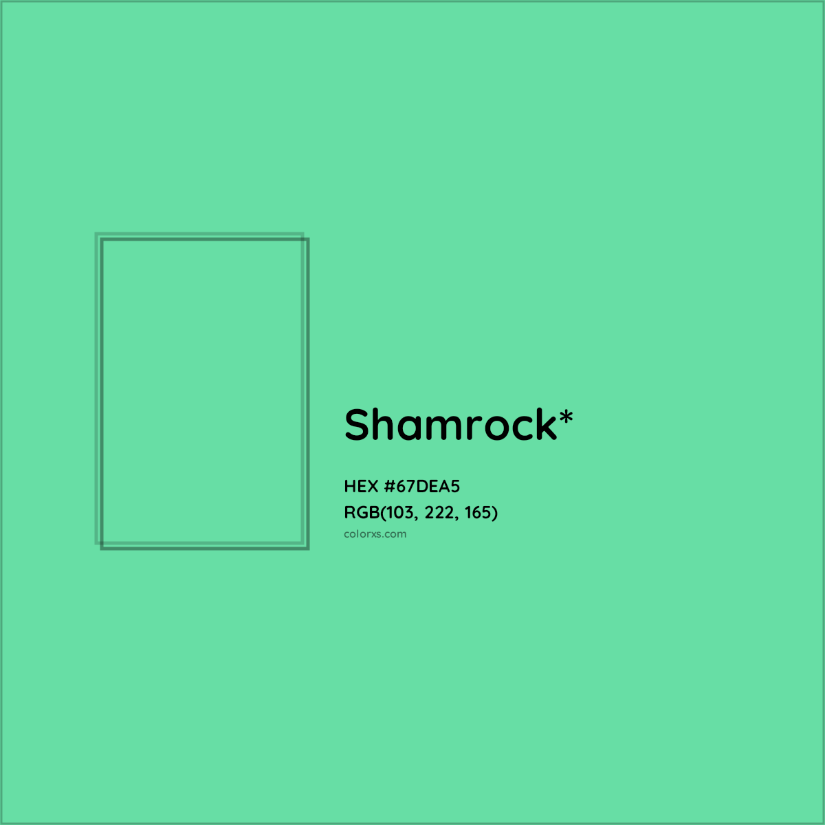 #67DEA5 hex color. RGB, RYB, CMYK, HSL, HSV codes and color conversions. Matching color names, palettes, paints.
