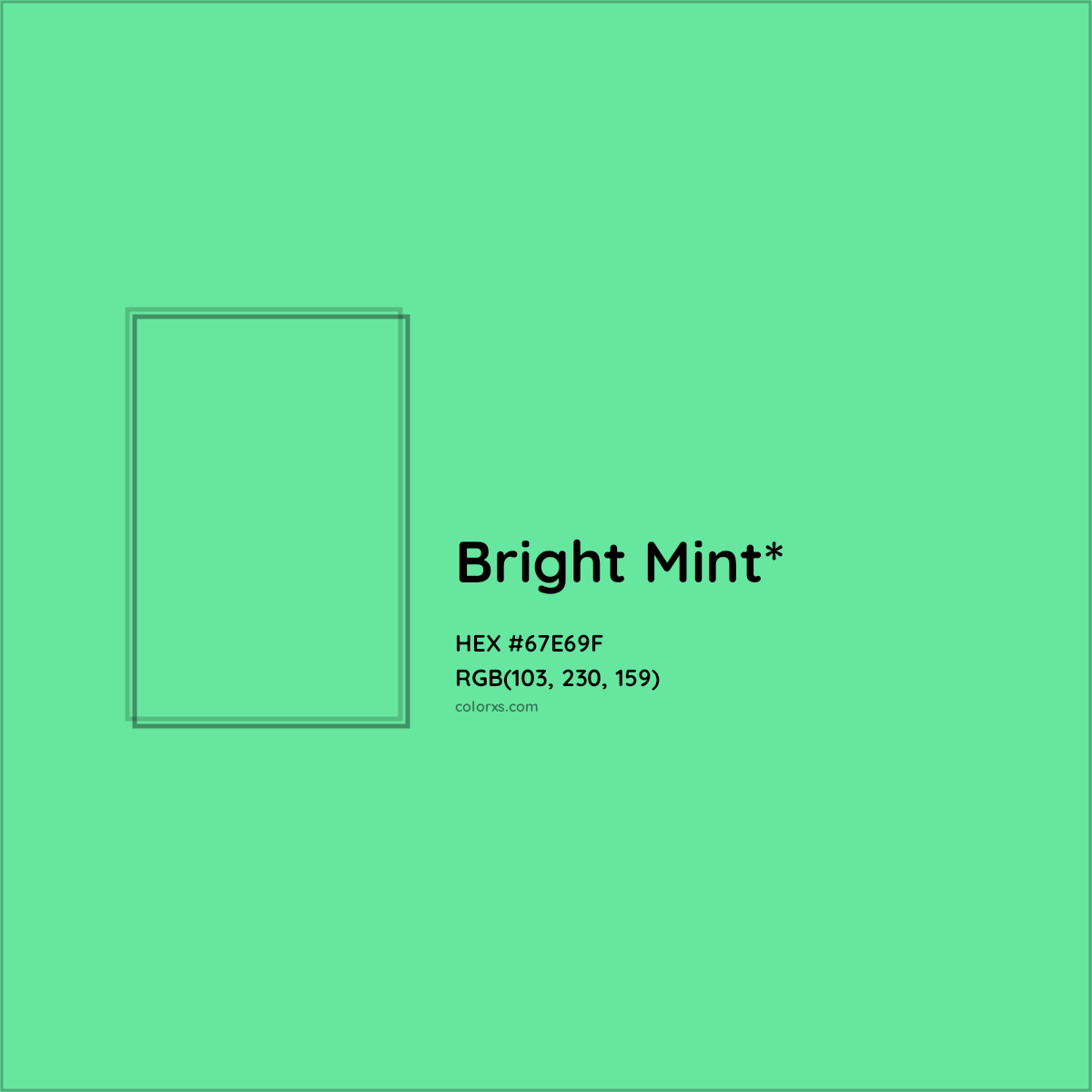 #67E69F hex color. RGB, RYB, CMYK, HSL, HSV codes and color conversions. Matching color names, palettes, paints.