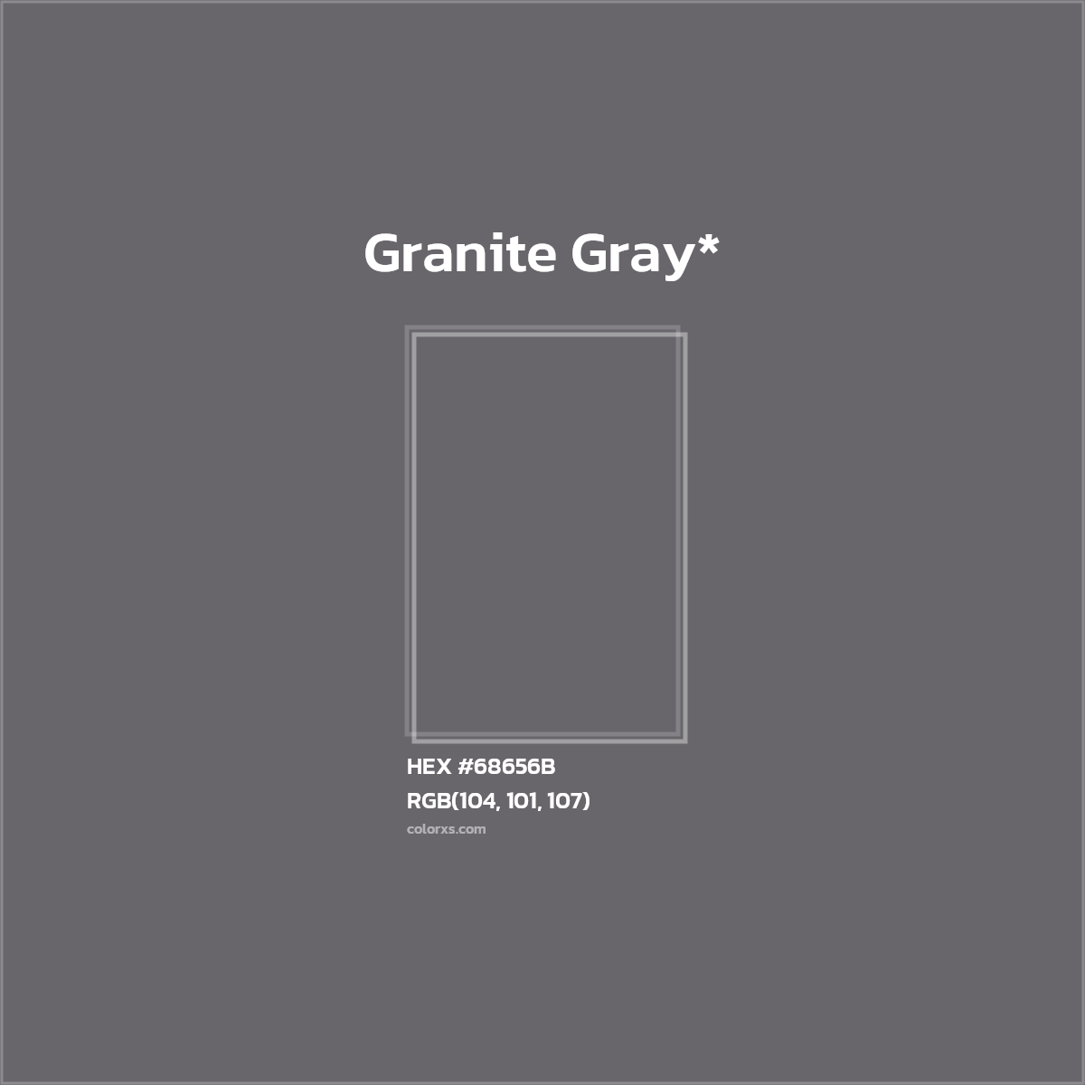 #68656B hex color. RGB, RYB, CMYK, HSL, HSV codes and color conversions. Matching color names, palettes, paints.