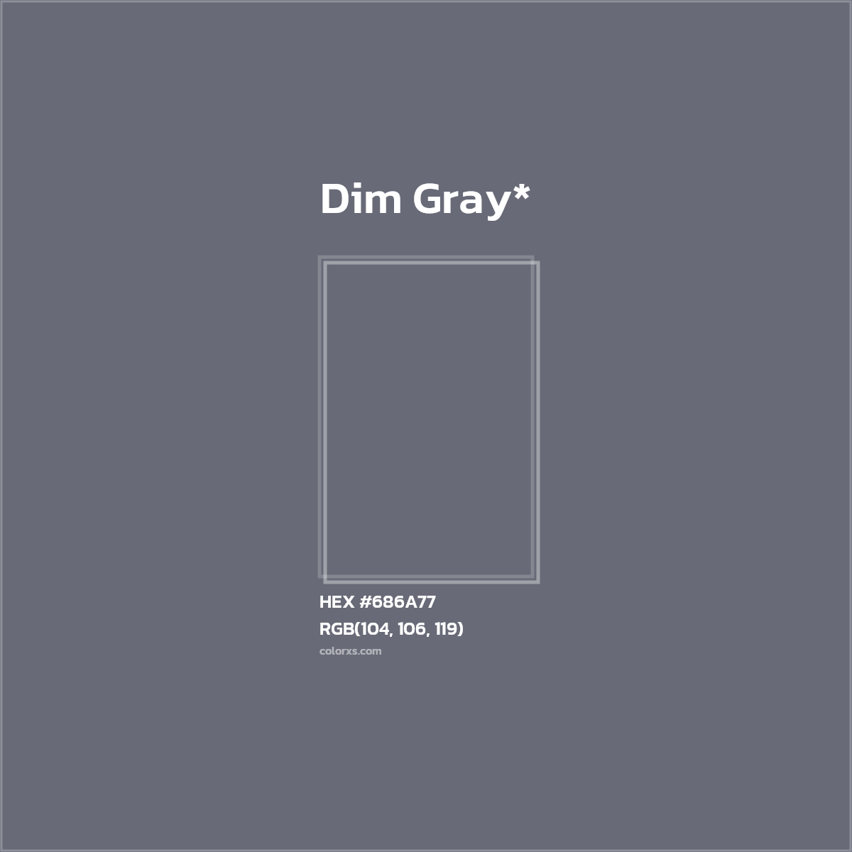 #686A77 hex color. RGB, RYB, CMYK, HSL, HSV codes and color conversions. Matching color names, palettes, paints.